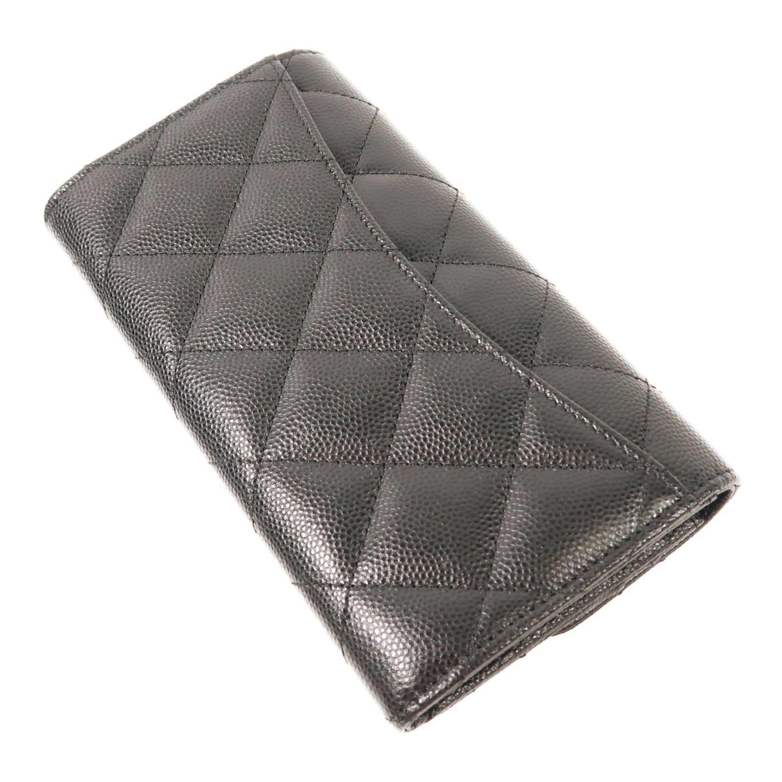 CHANEL 牛皮皮革Long Wallet金扣長錢包