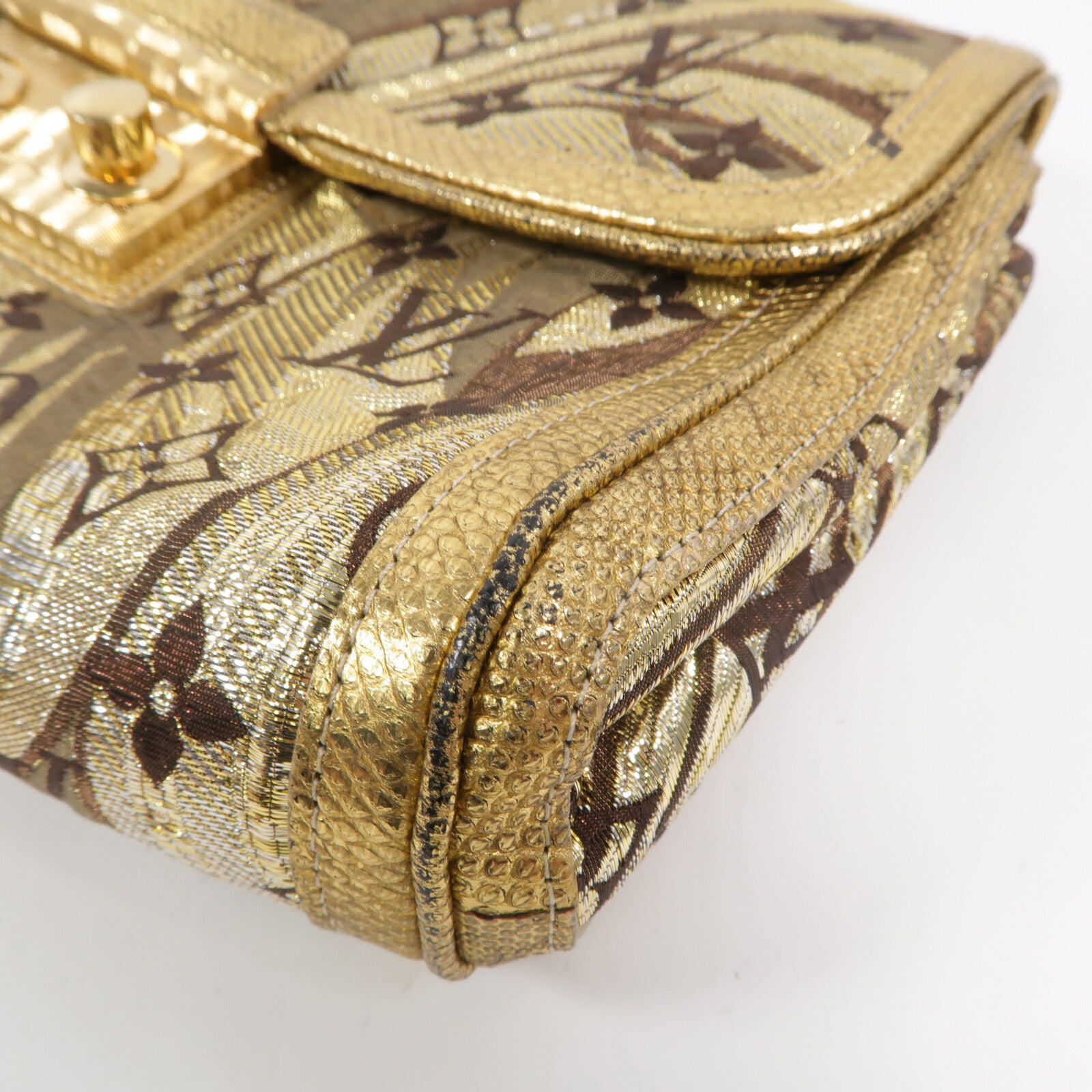 LOUIS VUITTON Metallic Monogram Brocade Thalie Clutch手拿包
