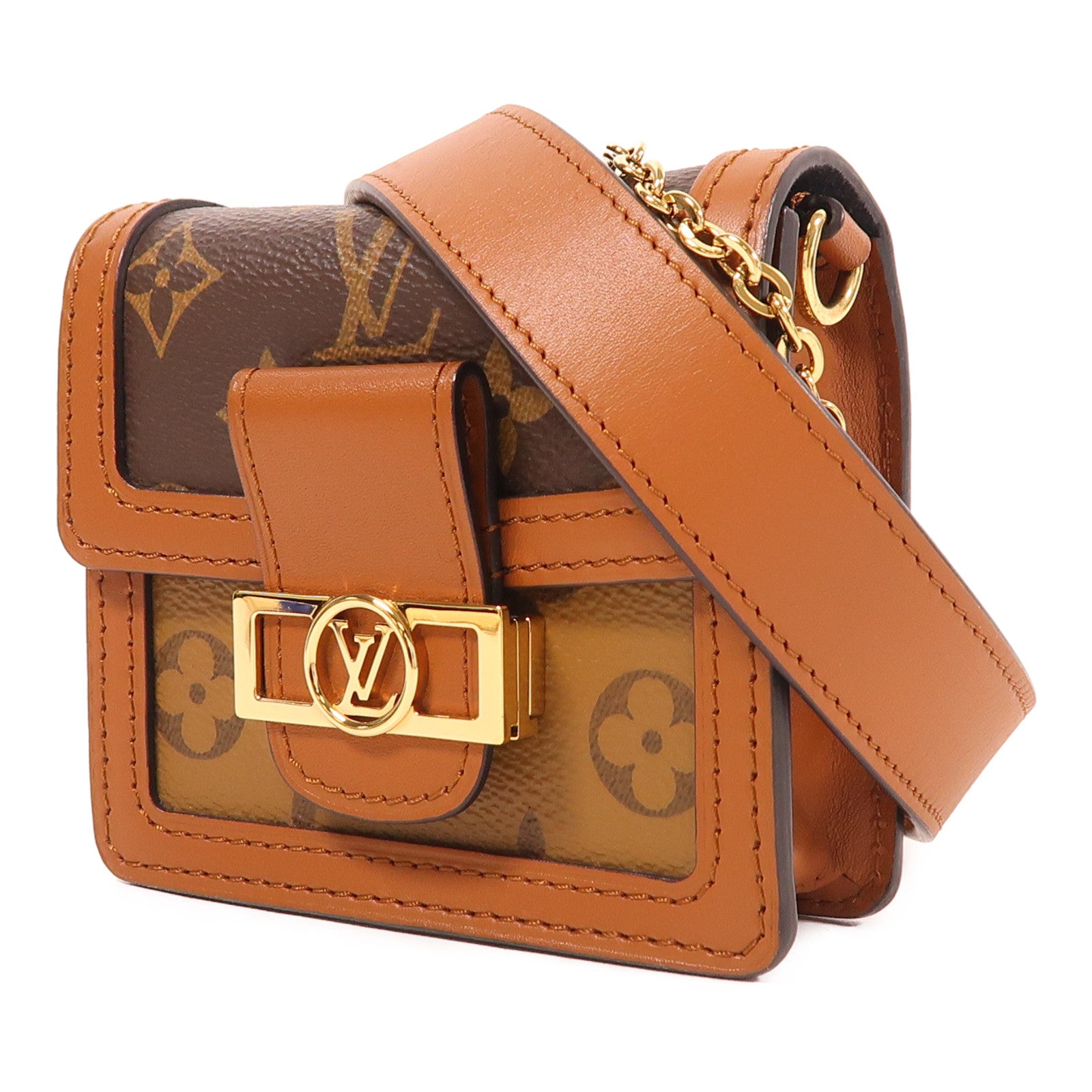 LOUIS VUITTON 【激減優惠】Monogram Dauphine BB金扣腰包/鏈帶肩背袋