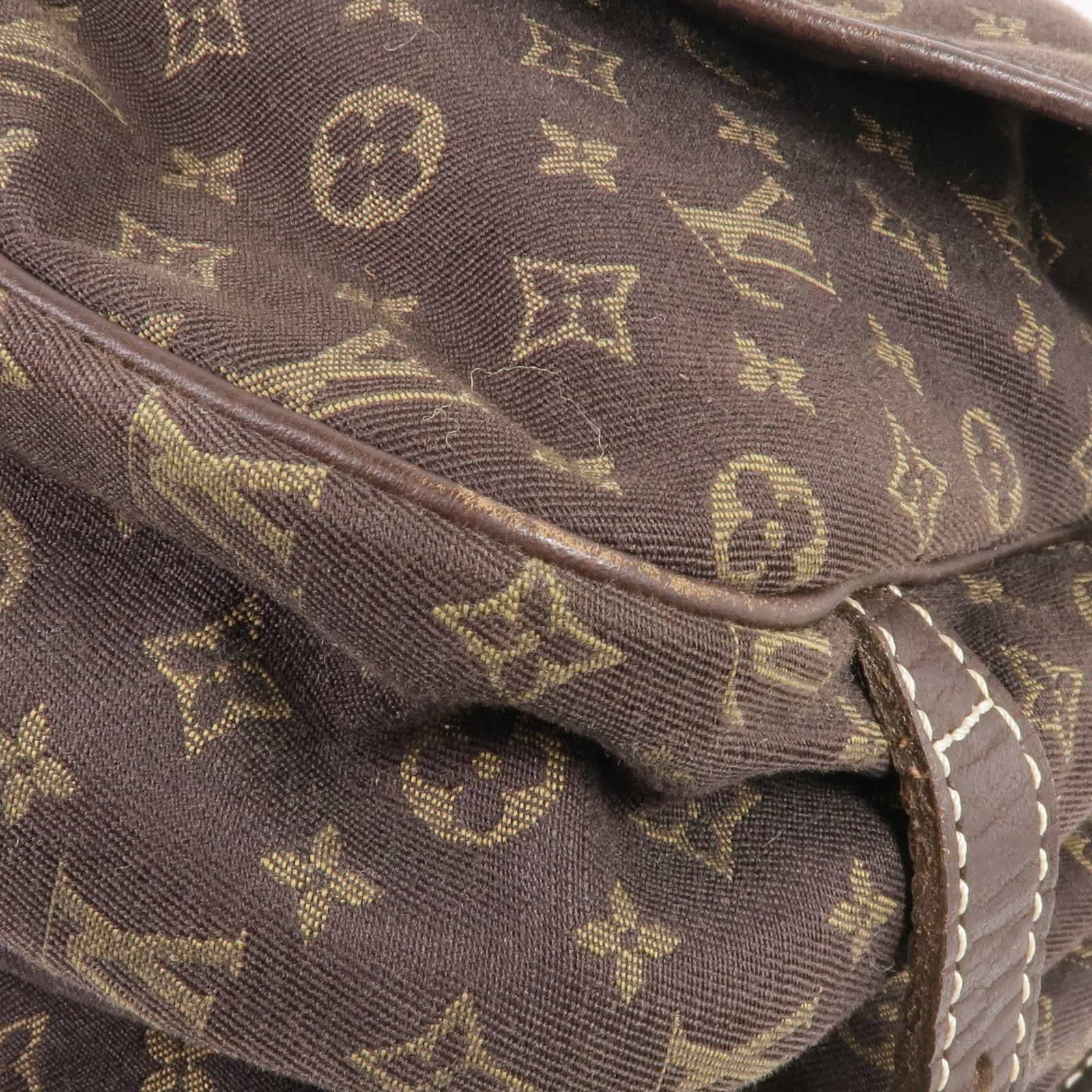 LOUIS VUITTON Monogram Mini Lin Saumur 30金扣肩背袋