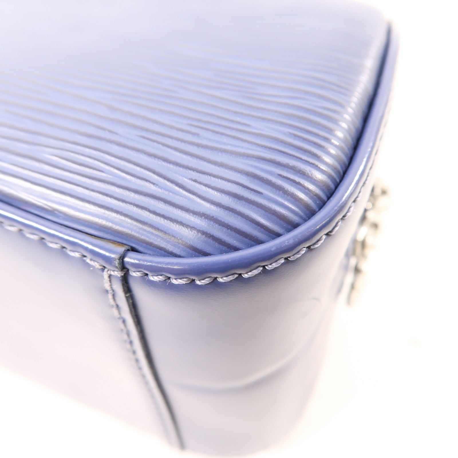 LOUIS VUITTON Epi Jasmine銀扣手挽袋藍色