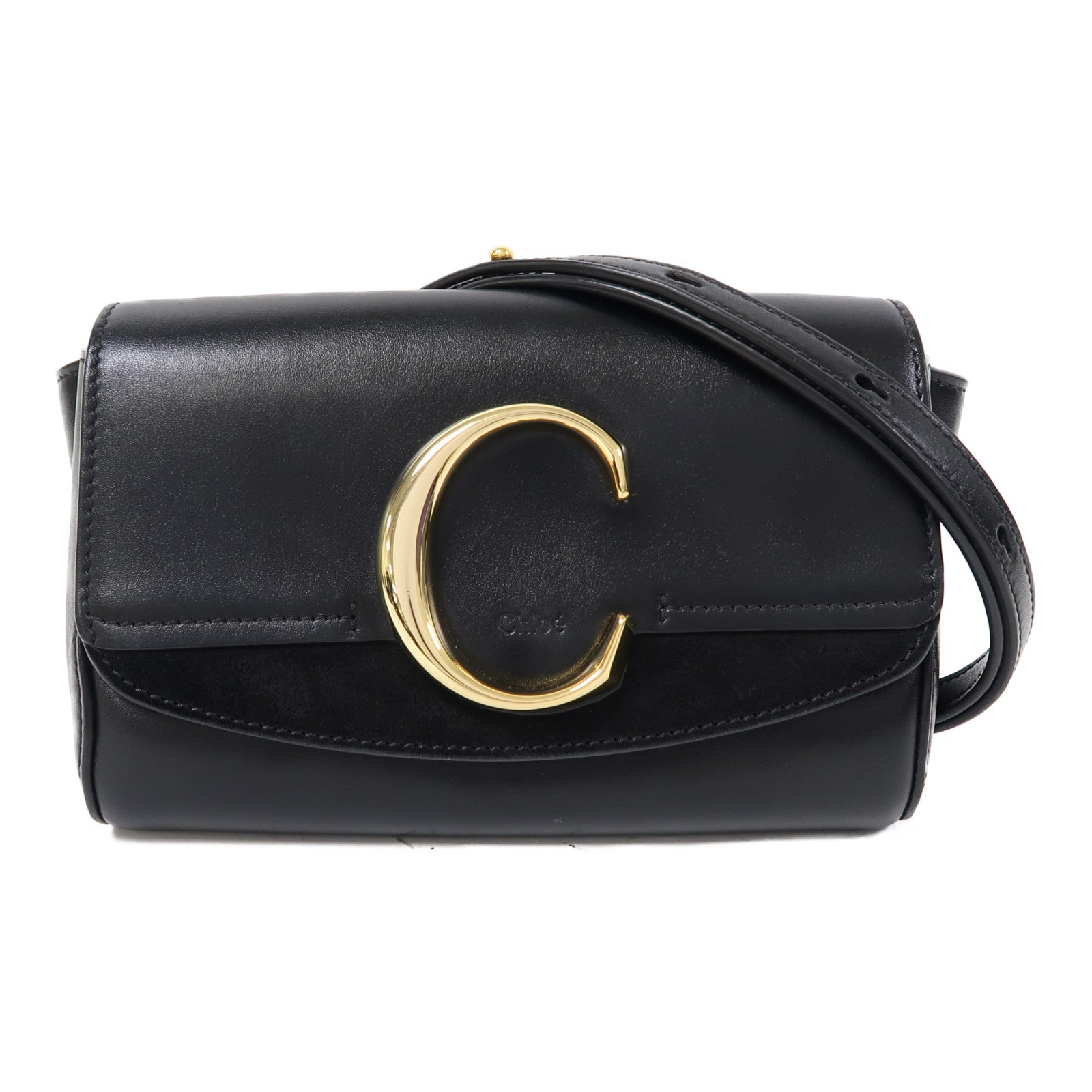 Chloe 【激減優惠】牛皮皮革Waist Bag金扣腰包黑色