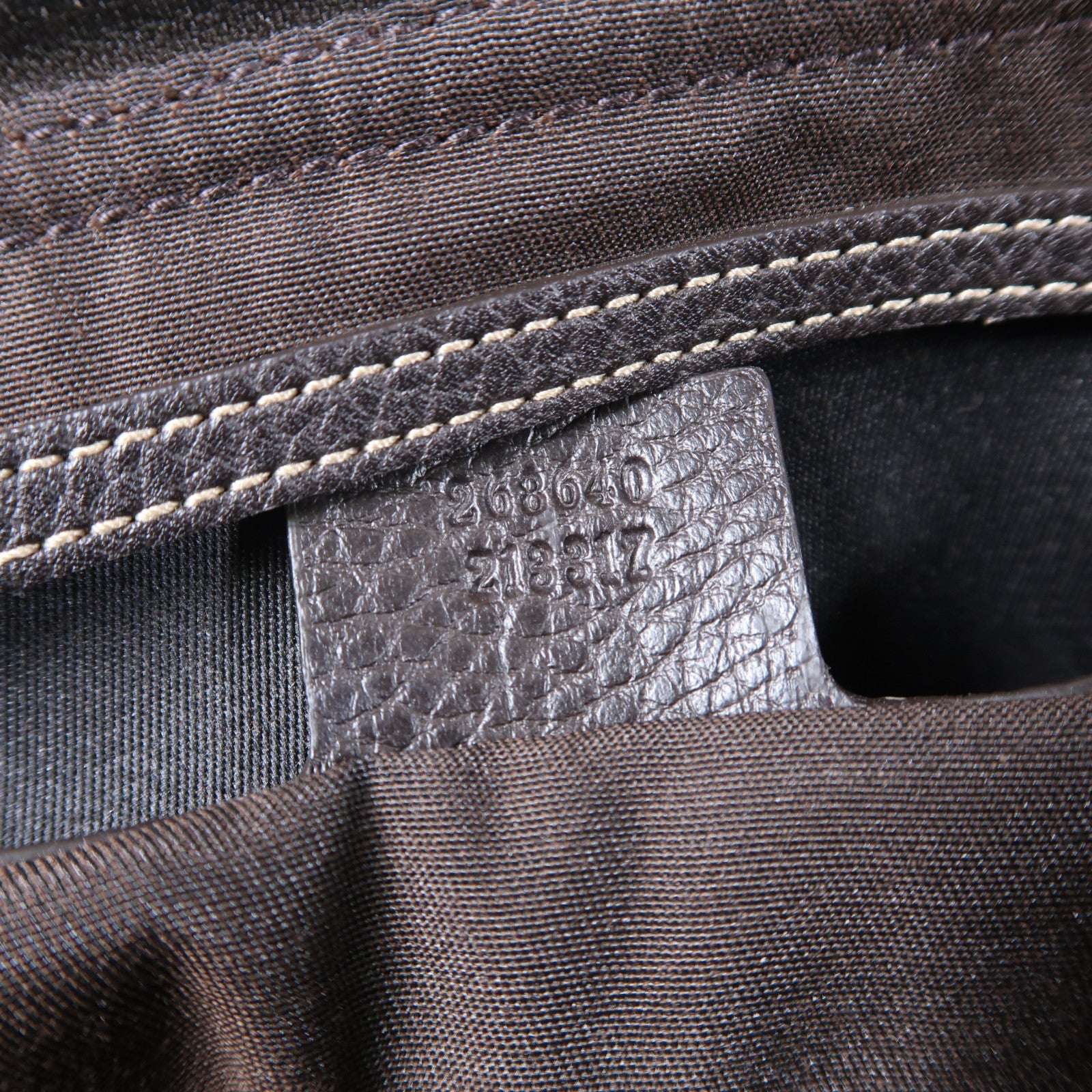 GUCCI 塗層帆布Shoulder Tote金扣肩背袋啡色