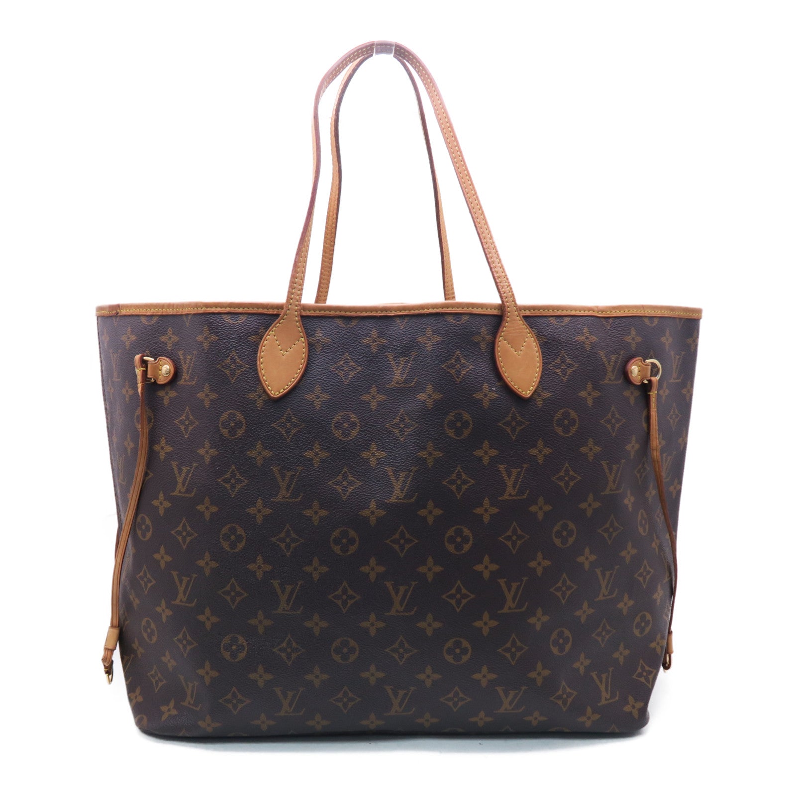 LOUIS VUITTON 【激減優惠】Monogram Neverfull GM金扣手挽袋啡色