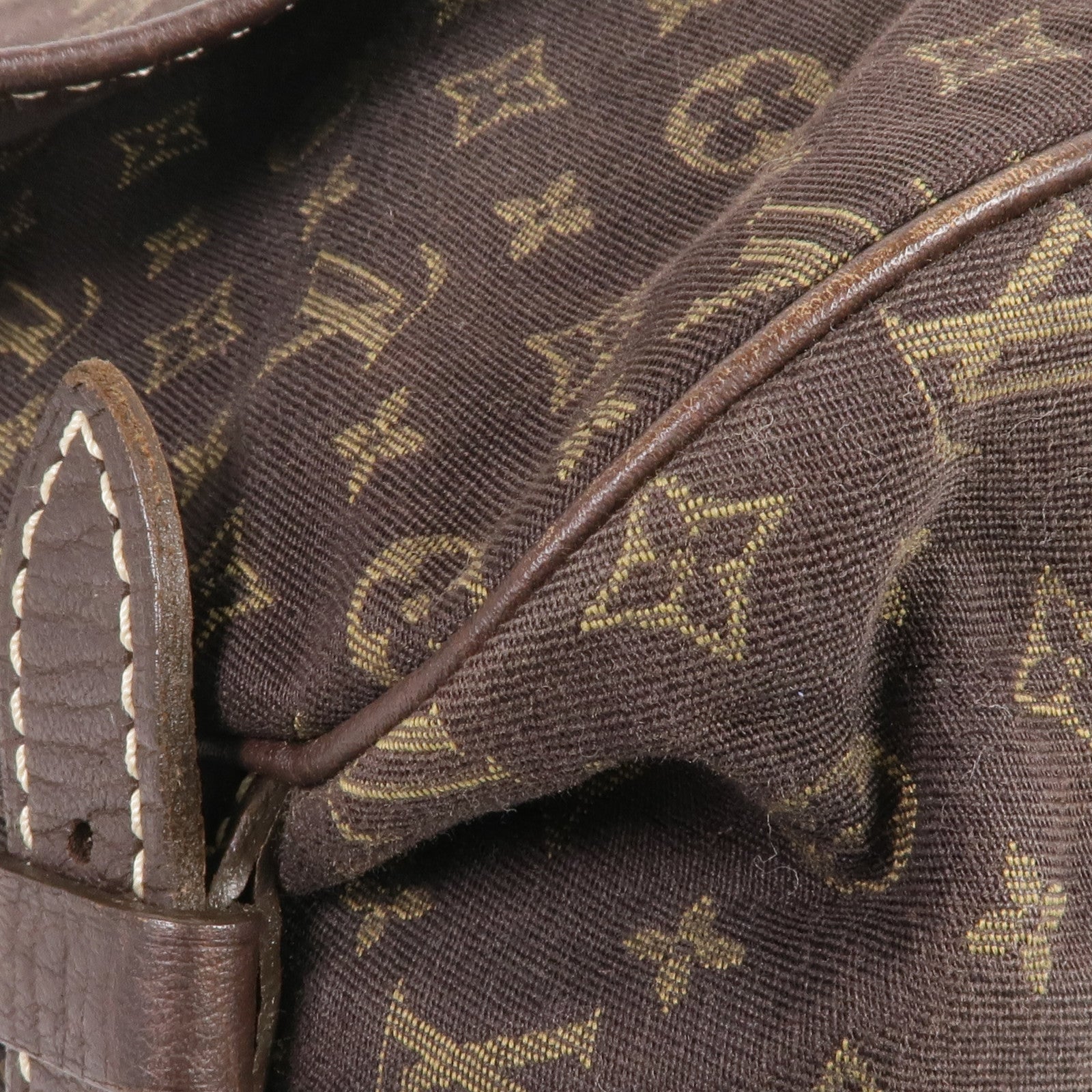 LOUIS VUITTON Monogram Mini Lin Saumur 30金扣肩背袋