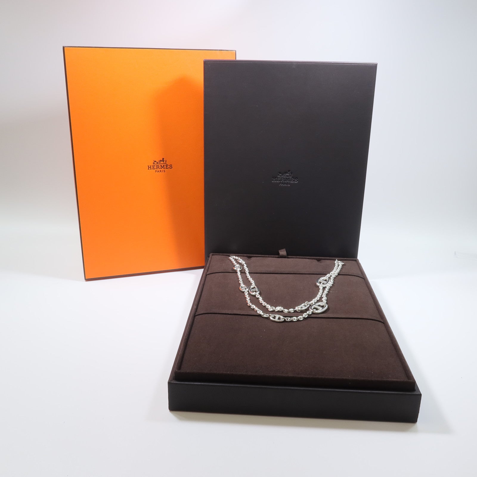 HERMES 925純銀Farandole Long Necklace 160cm項鍊