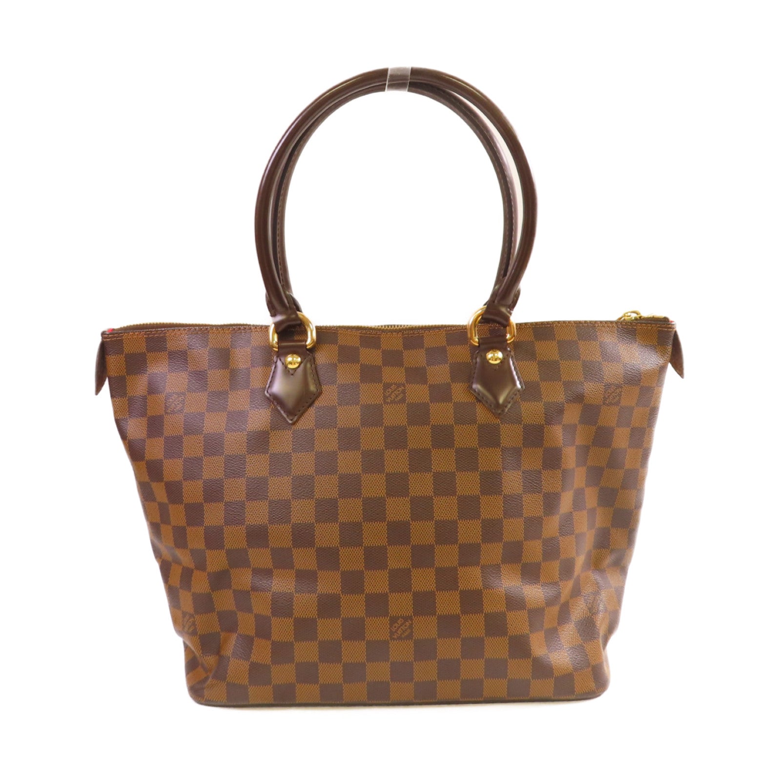 LOUIS VUITTON 【激減優惠】Damier Ebene Saleya PM Tote Bag金扣手挽肩背兩用袋啡色