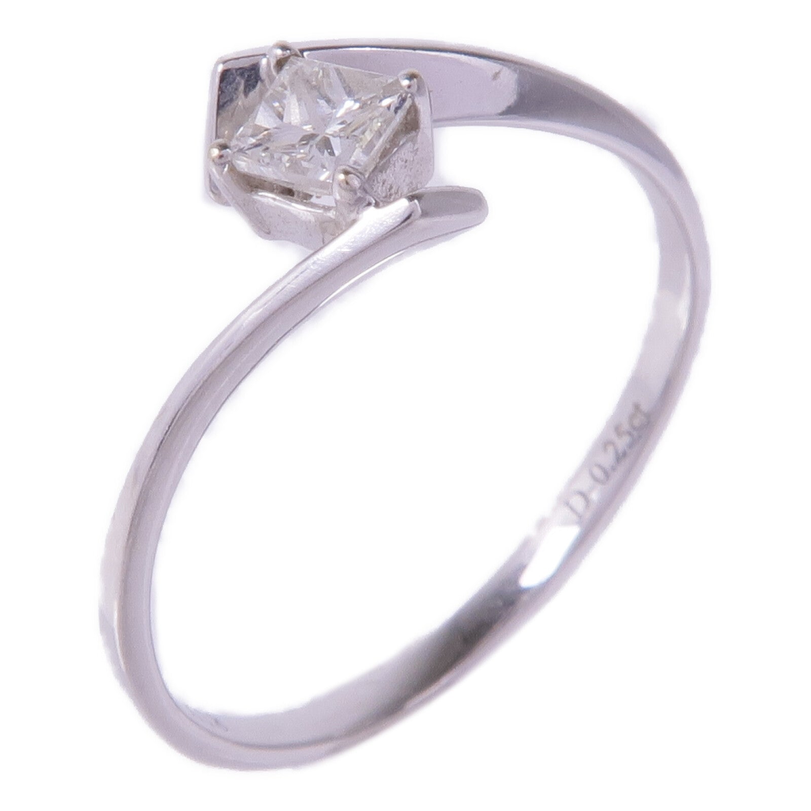 JEWELRY 【激減優惠】18K白金Diamond Ring鑽石戒指US#8