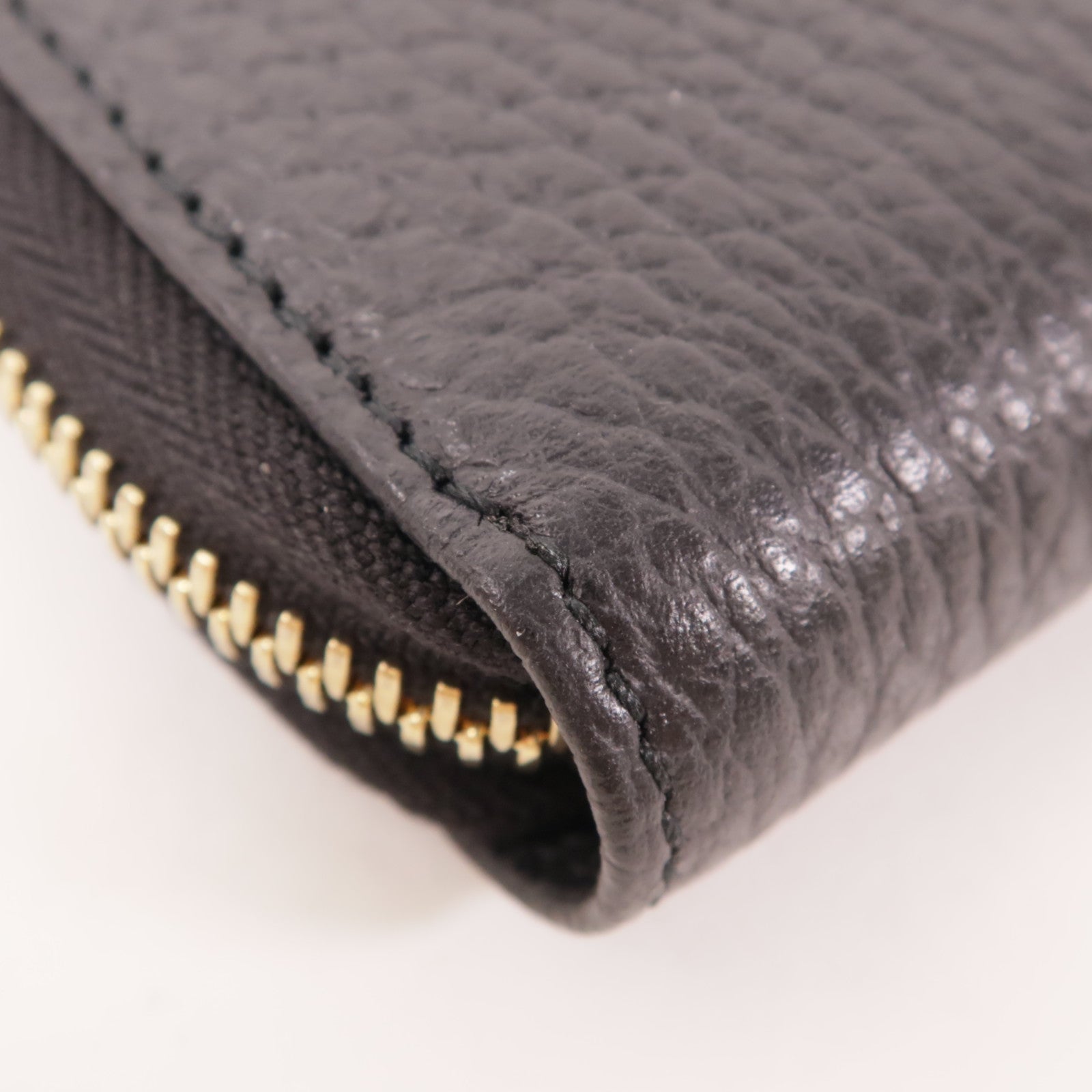 GUCCI GG GHW Long Wallet 354497 Calfskin Leather Black