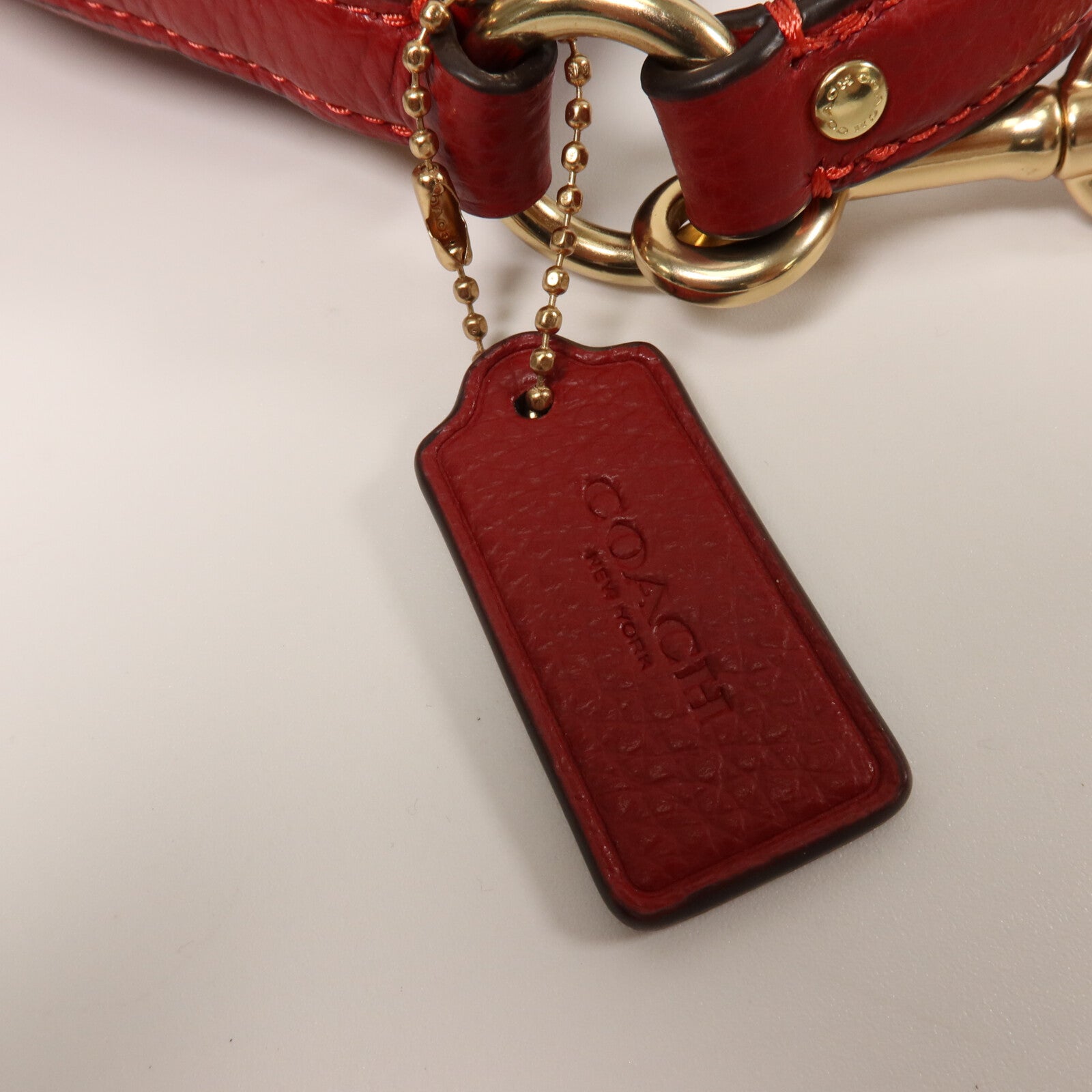 COACH 牛皮皮革Dempsey Drawstring Bucket Bag手挽肩背兩用袋