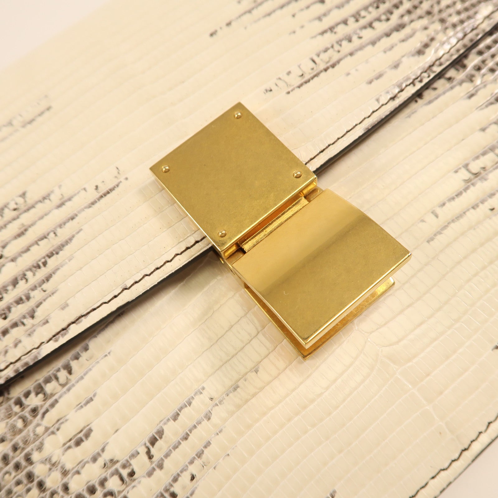 CELINE 蜥蝪皮革Classic Box金扣肩背袋