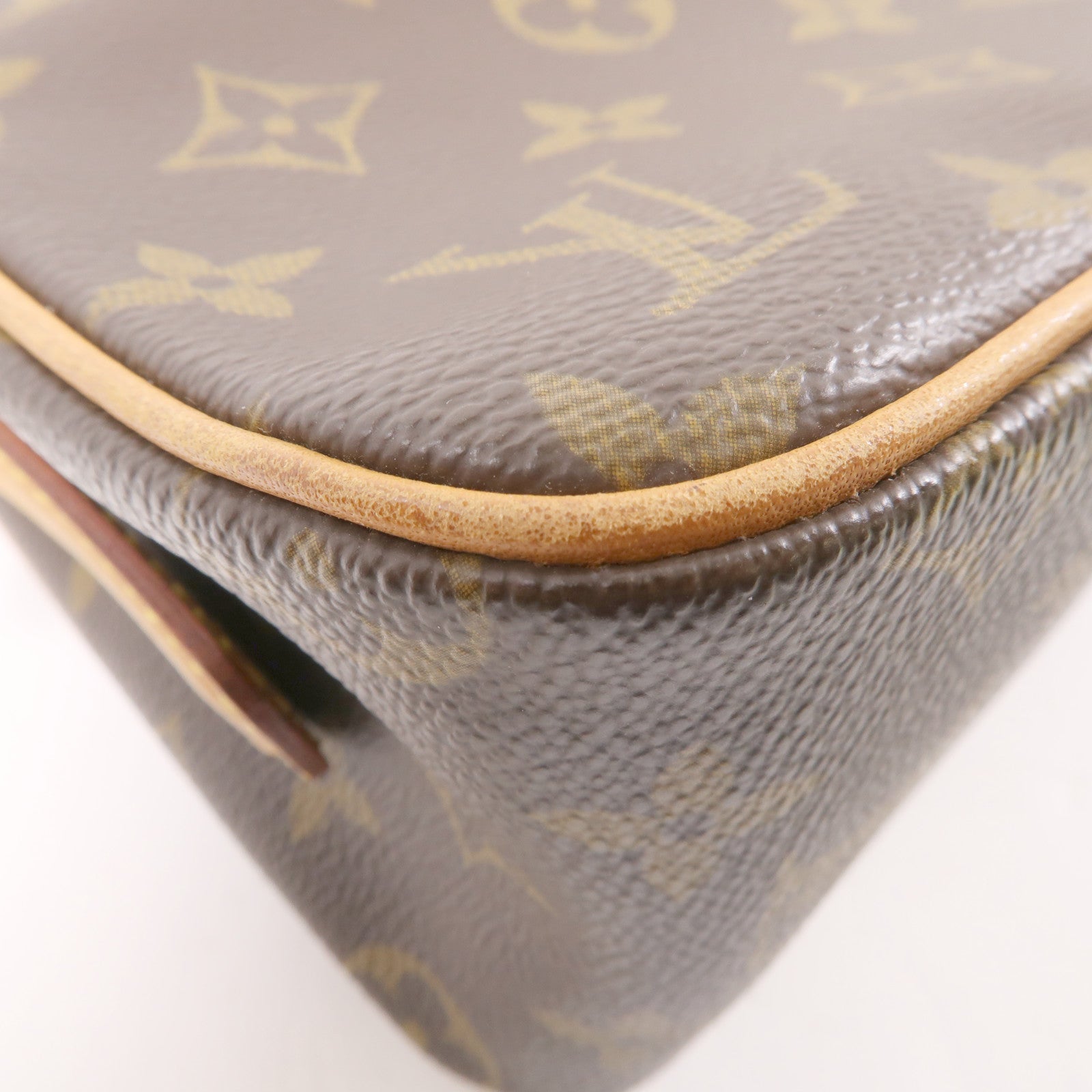 LOUIS VUITTON Monogram Viva Cite MM金扣肩背袋棕色