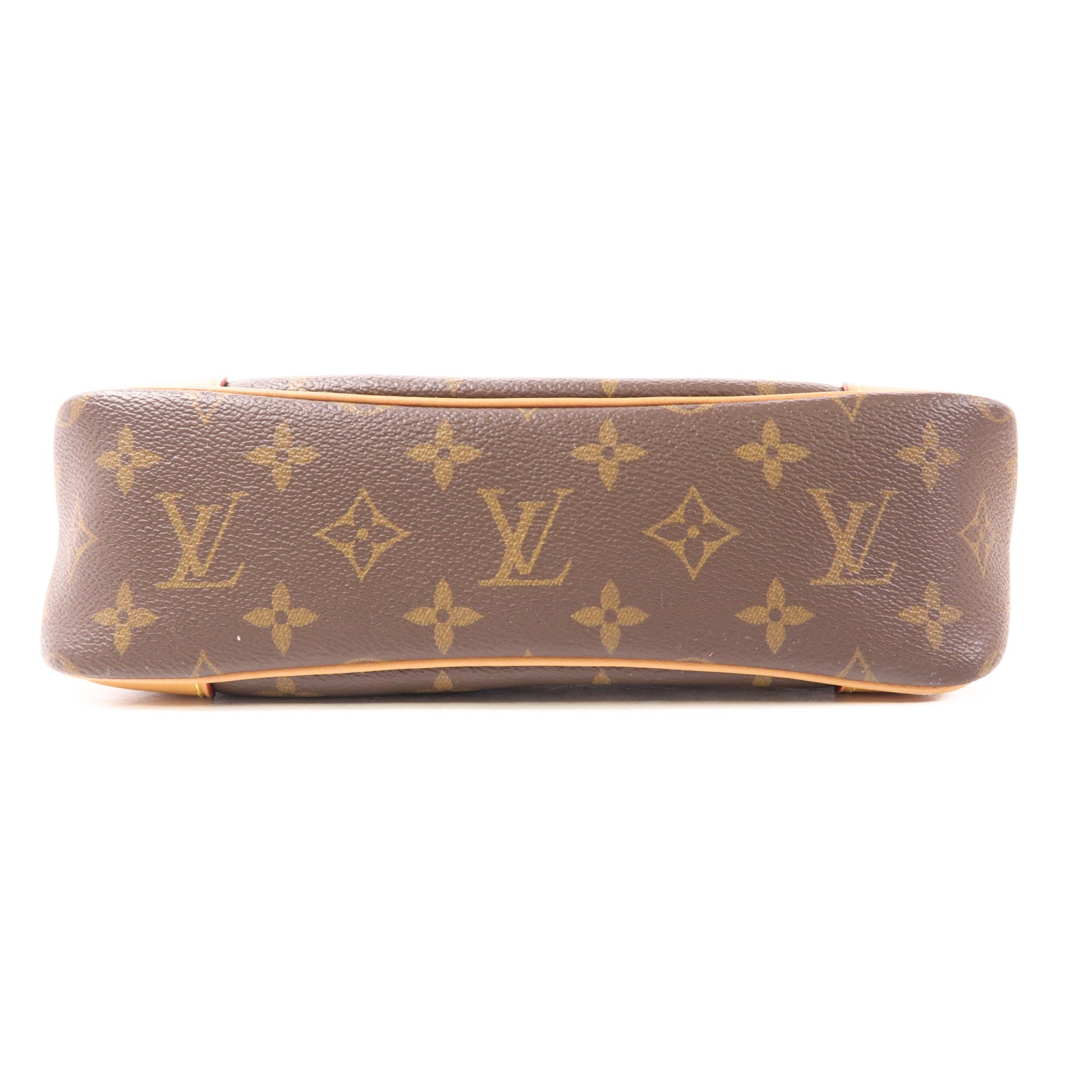 LOUIS VUITTON Monogram Odeon金扣手挽袋棕色