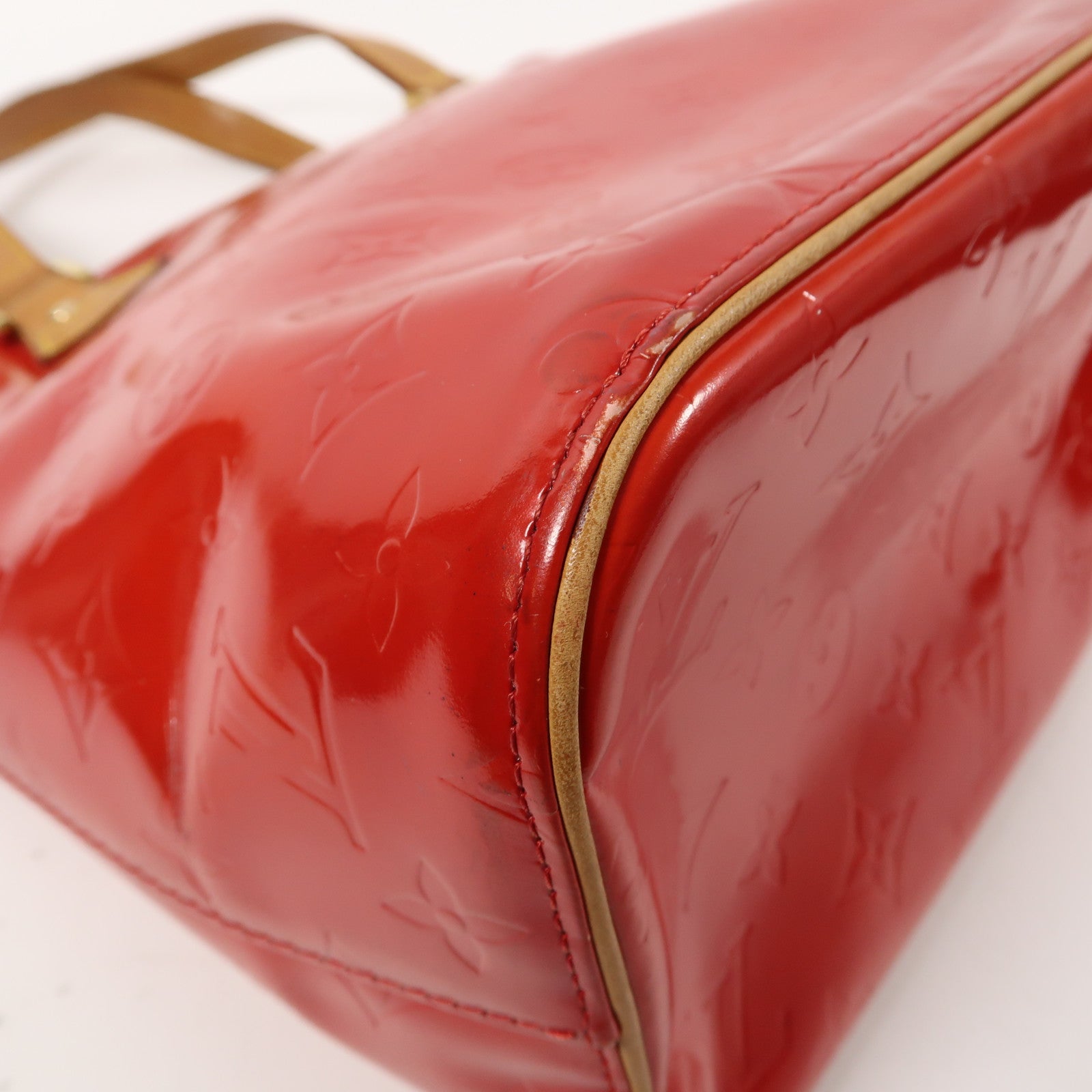 LOUIS VUITTON 【激減優惠】Monogram Vernis Houston金扣手挽袋紅色