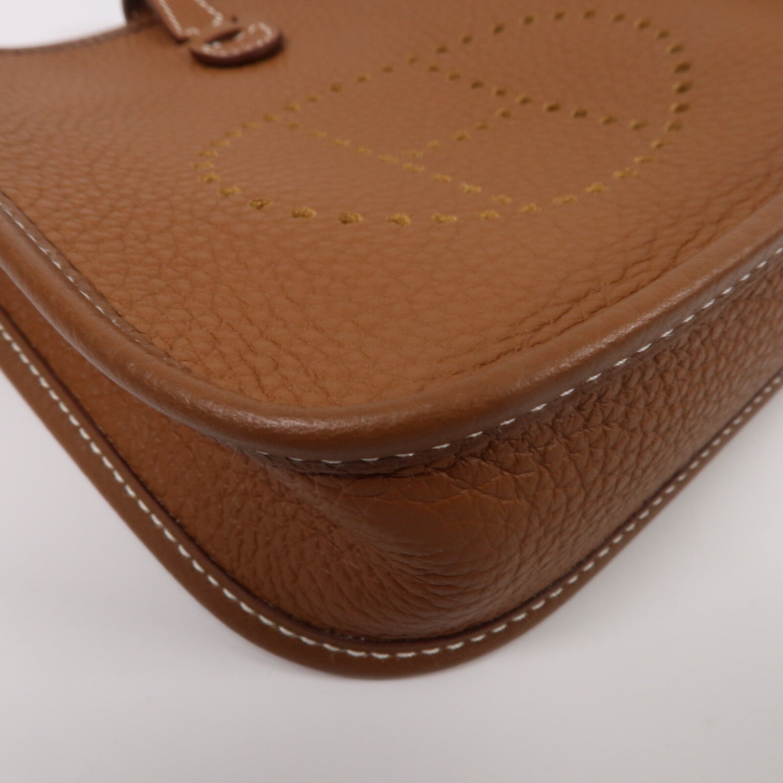 HERMES Clemence皮革Evelyne TPM肩背袋Gold