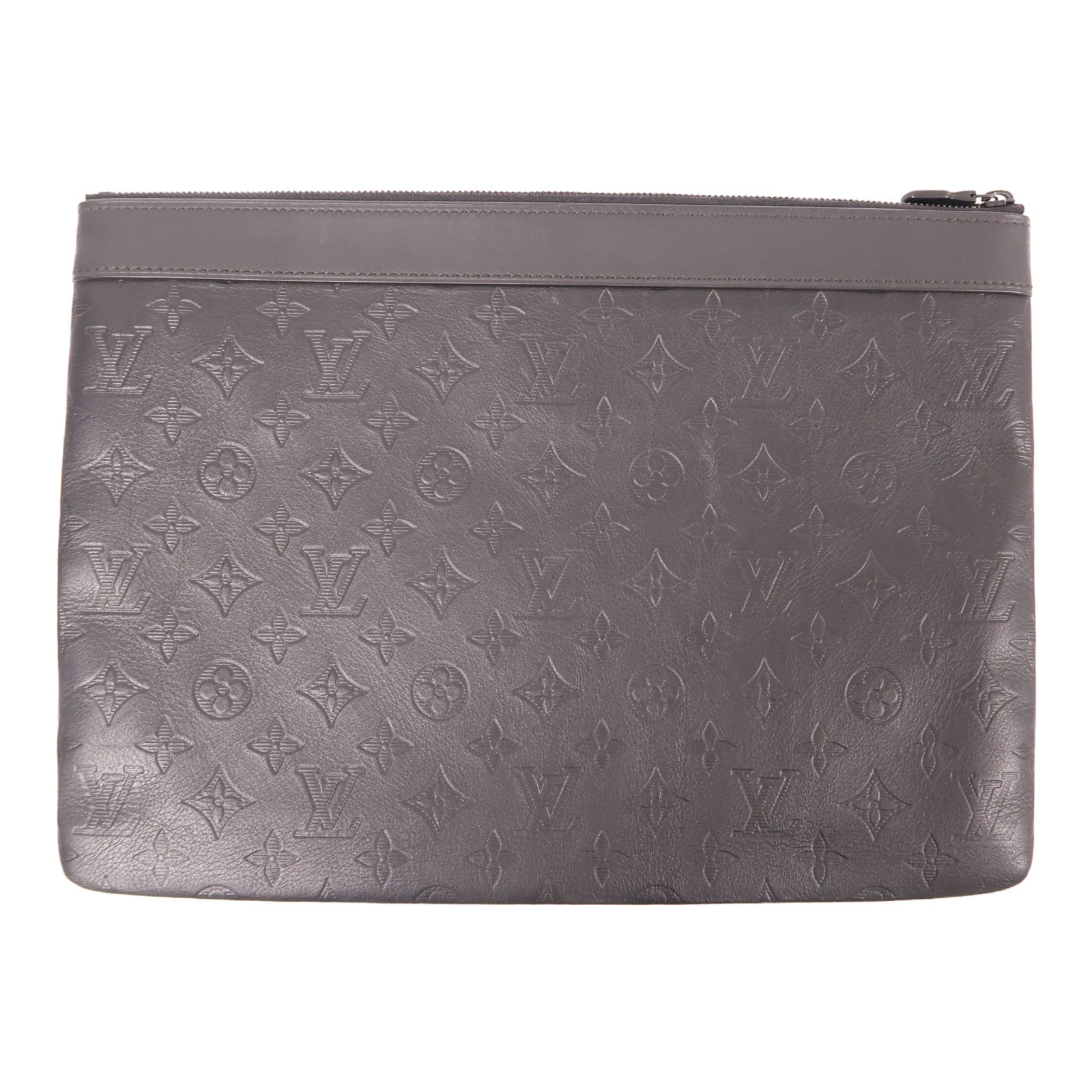LOUIS VUITTON Monogram Shadow Pochette Discovery手拿包黑色