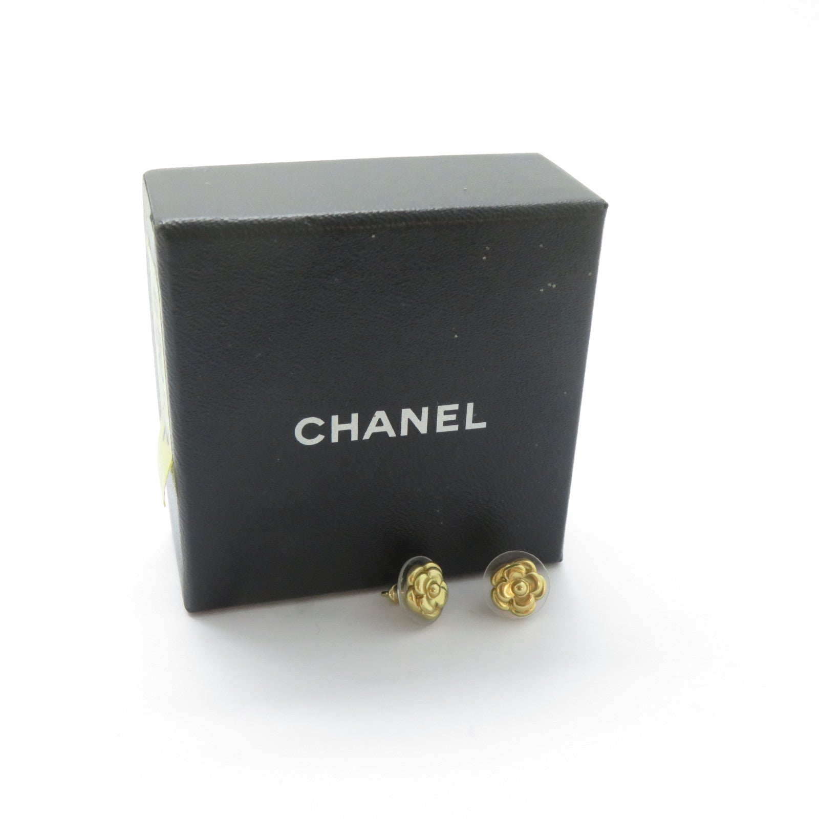 CHANEL 金屬Camelila耳環金色