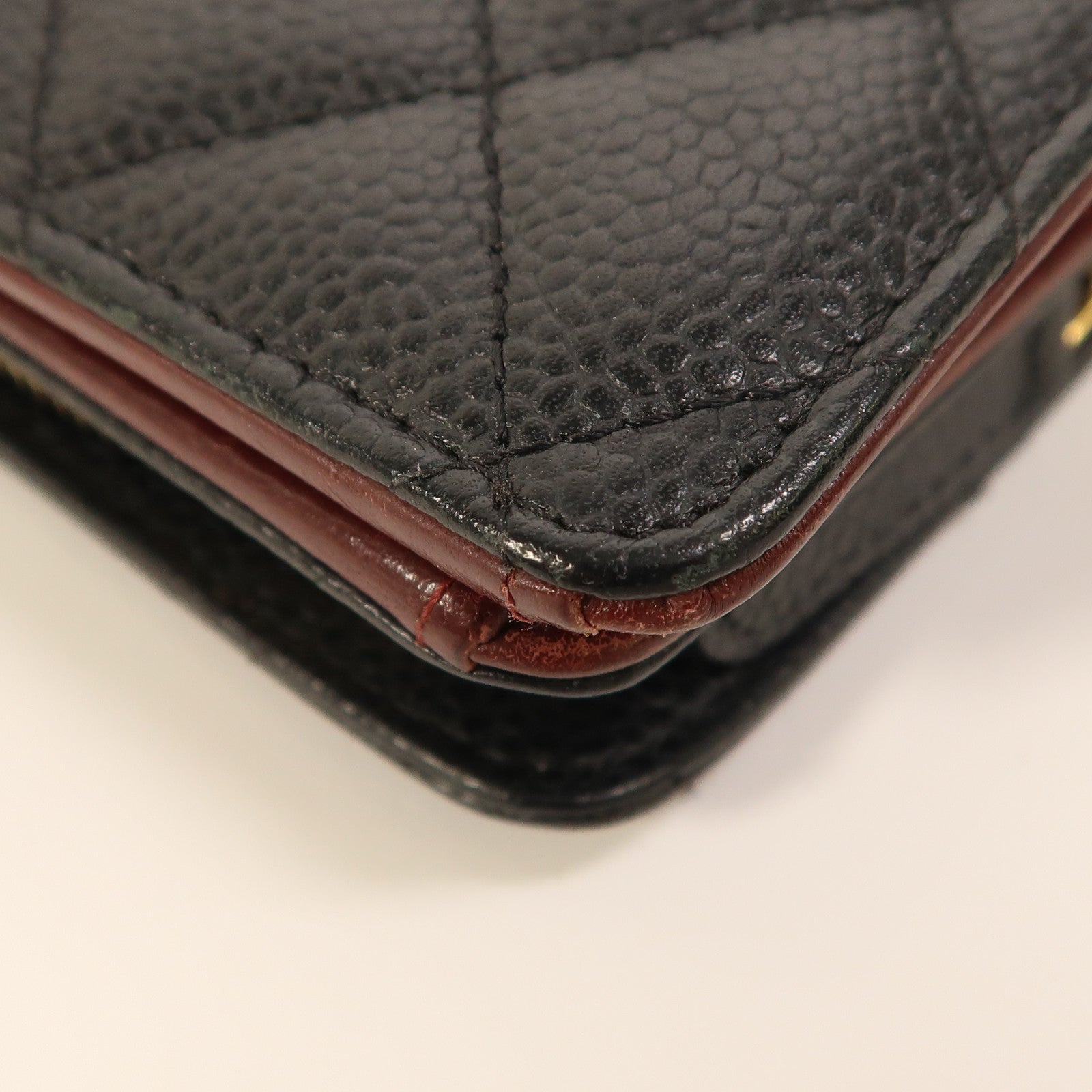 CHANEL 牛皮皮革Wallet金扣錢包