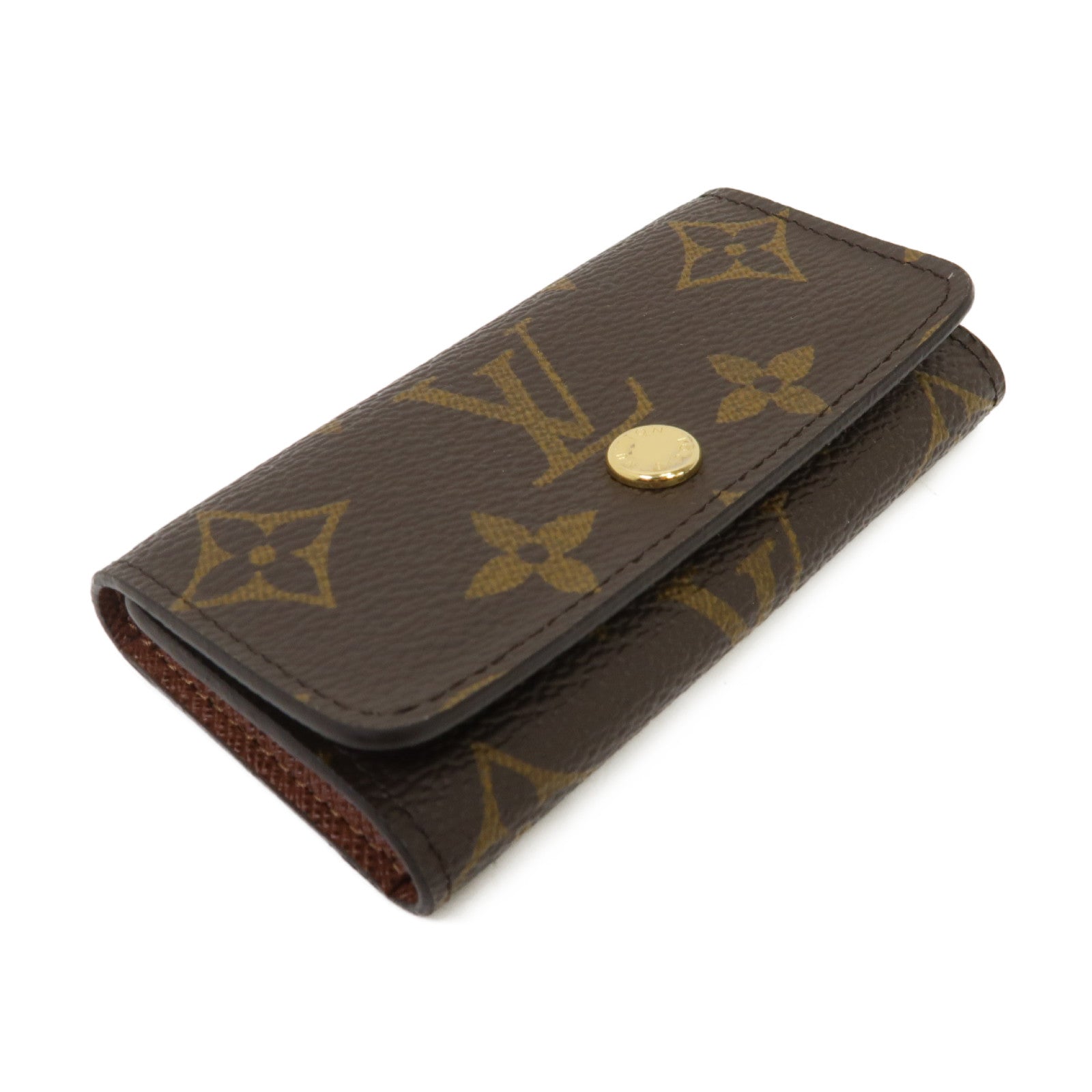 LOUIS VUITTON Monogram Key Holder金扣鑰匙套啡色