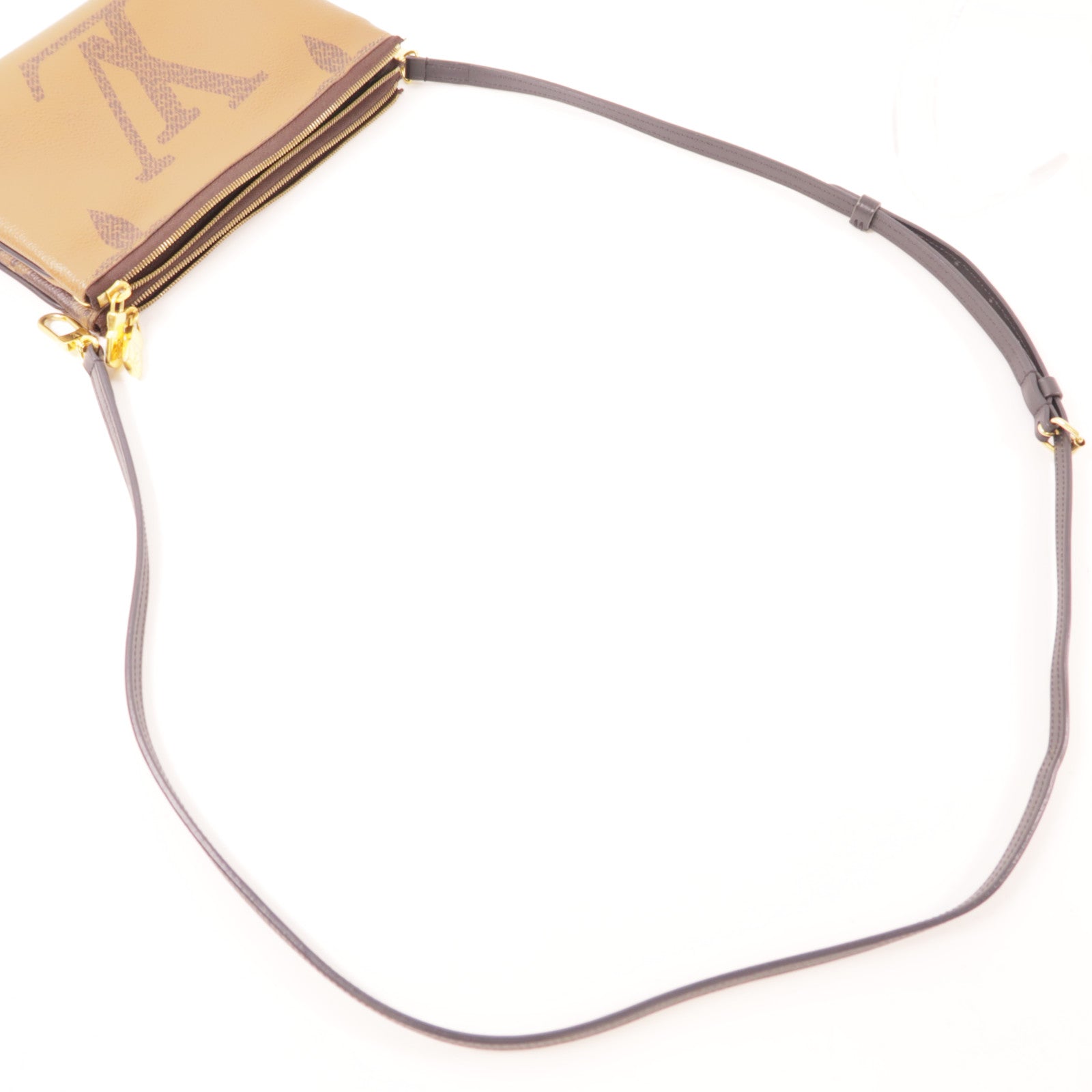 LOUIS VUITTON Monogram Double Zip Pochette金扣肩背袋