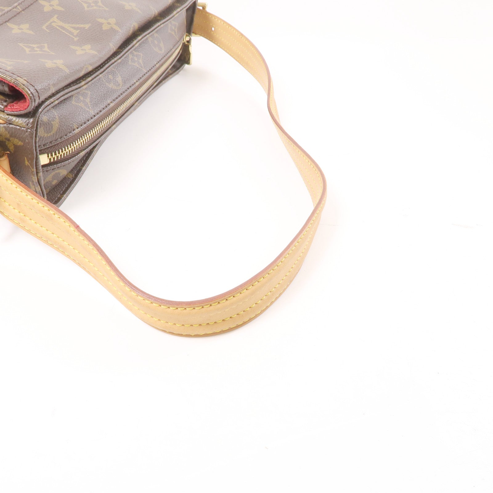 LOUIS VUITTON Monogram Viva Cite MM金扣肩背袋棕色