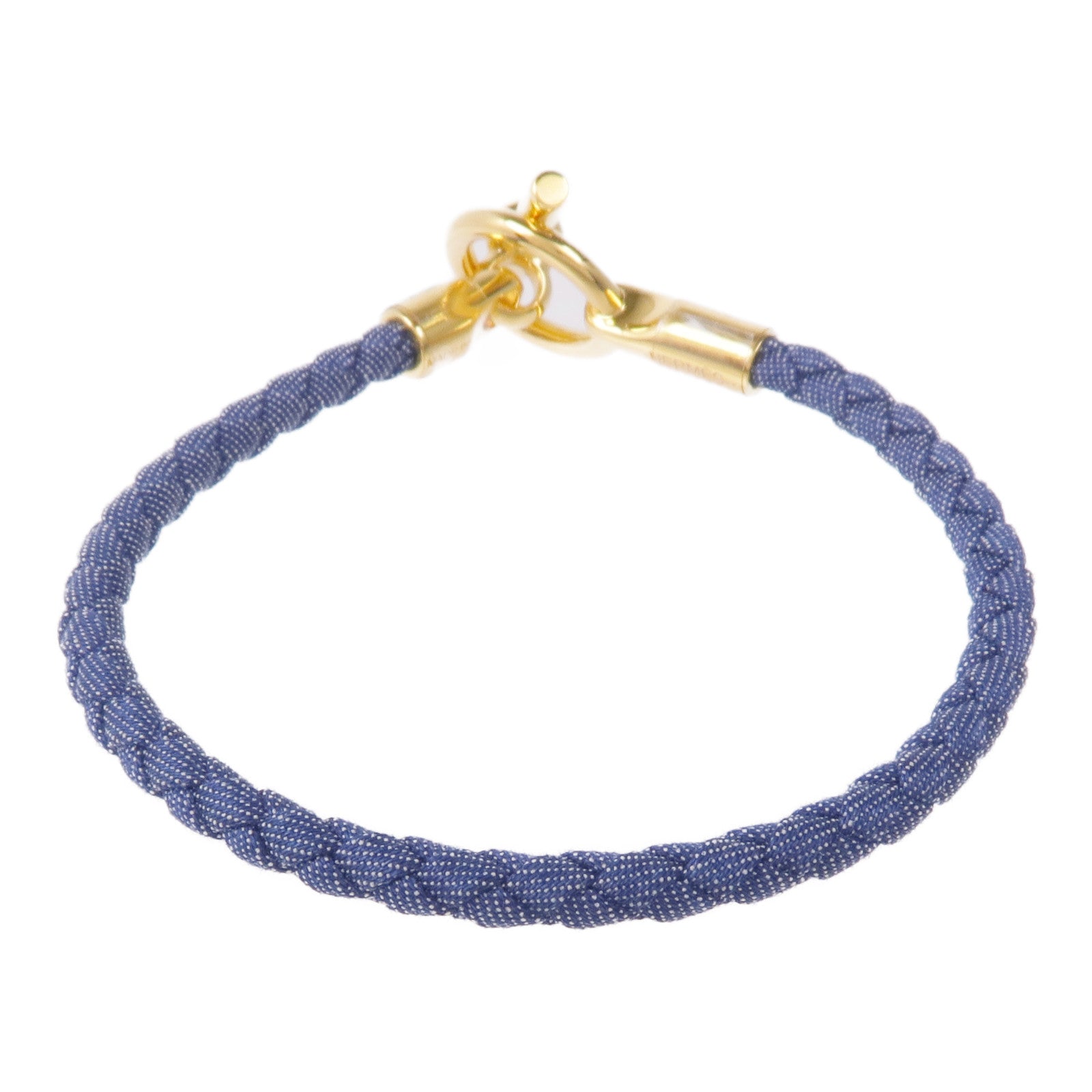HERMES 牛仔布Glenan H Jean Bracelet金扣手帶