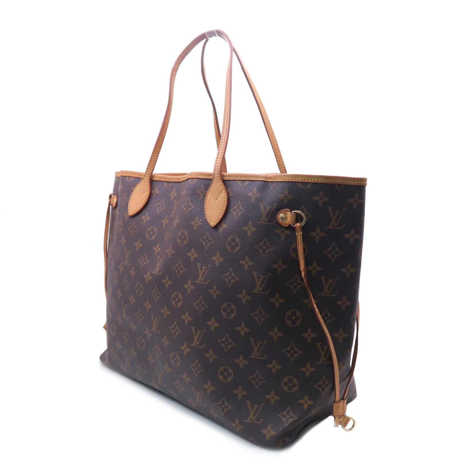 LOUIS VUITTON 【激減優惠】Monogram Neverfull GM金扣手挽袋啡色