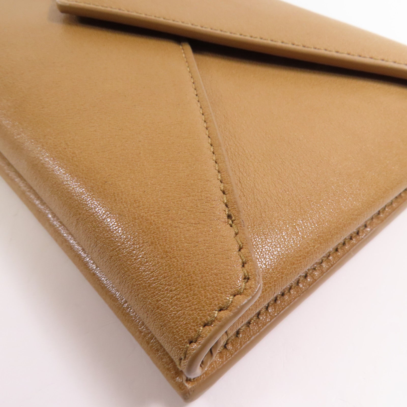 SAINT LAURENT 牛皮皮革Letter Large Wallet金扣長錢包