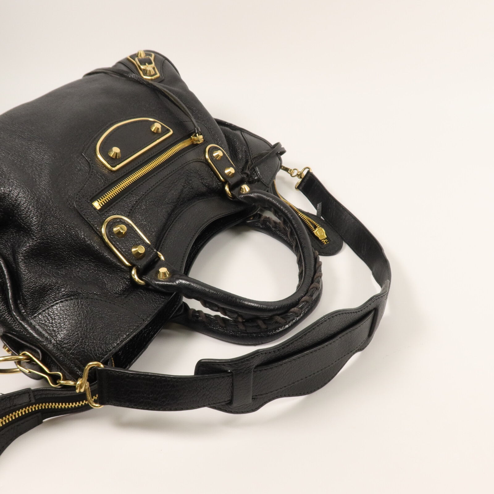 BALENCIAGA 牛皮皮革Metallic Edge City手挽肩背兩用袋