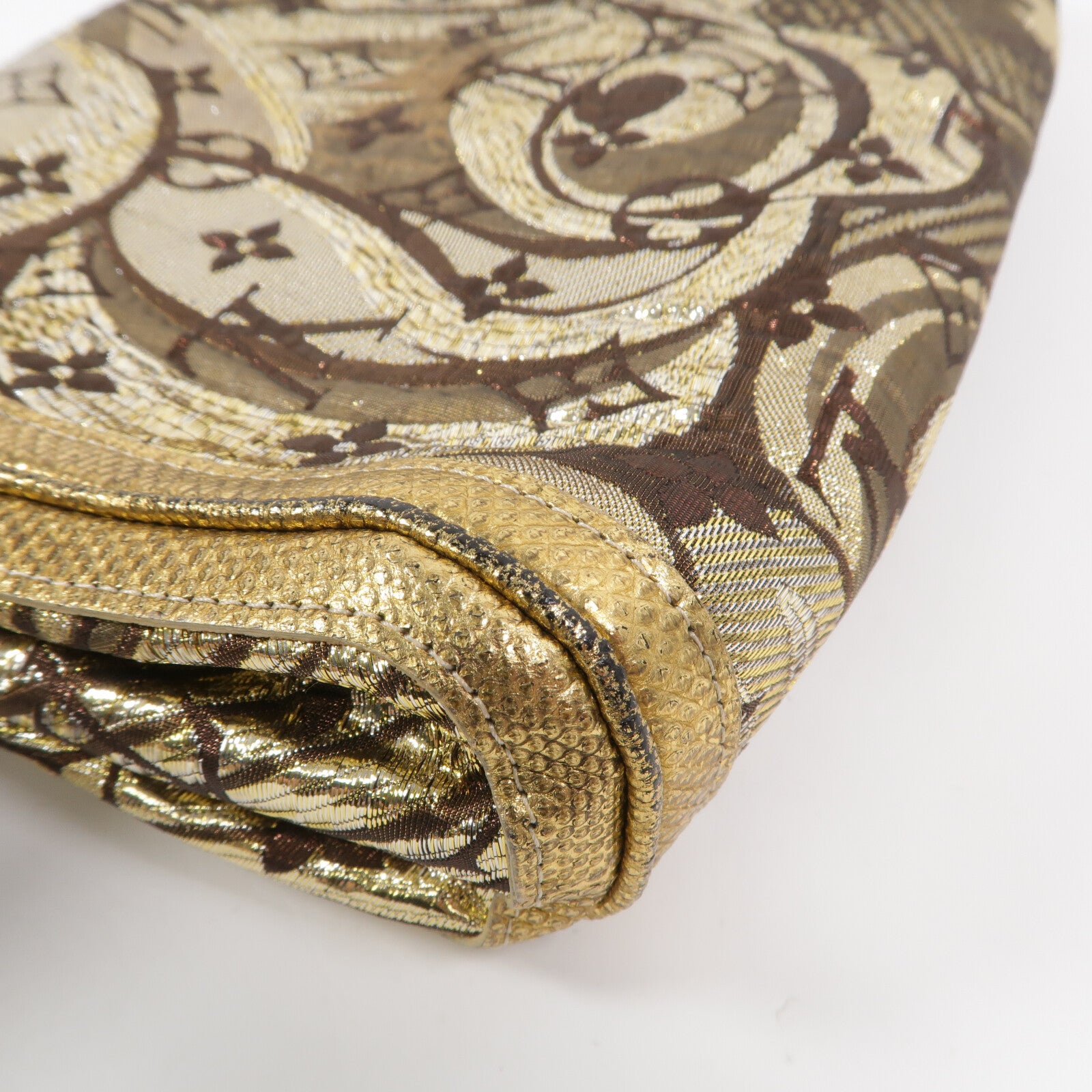 LOUIS VUITTON Metallic Monogram Brocade Thalie Clutch手拿包