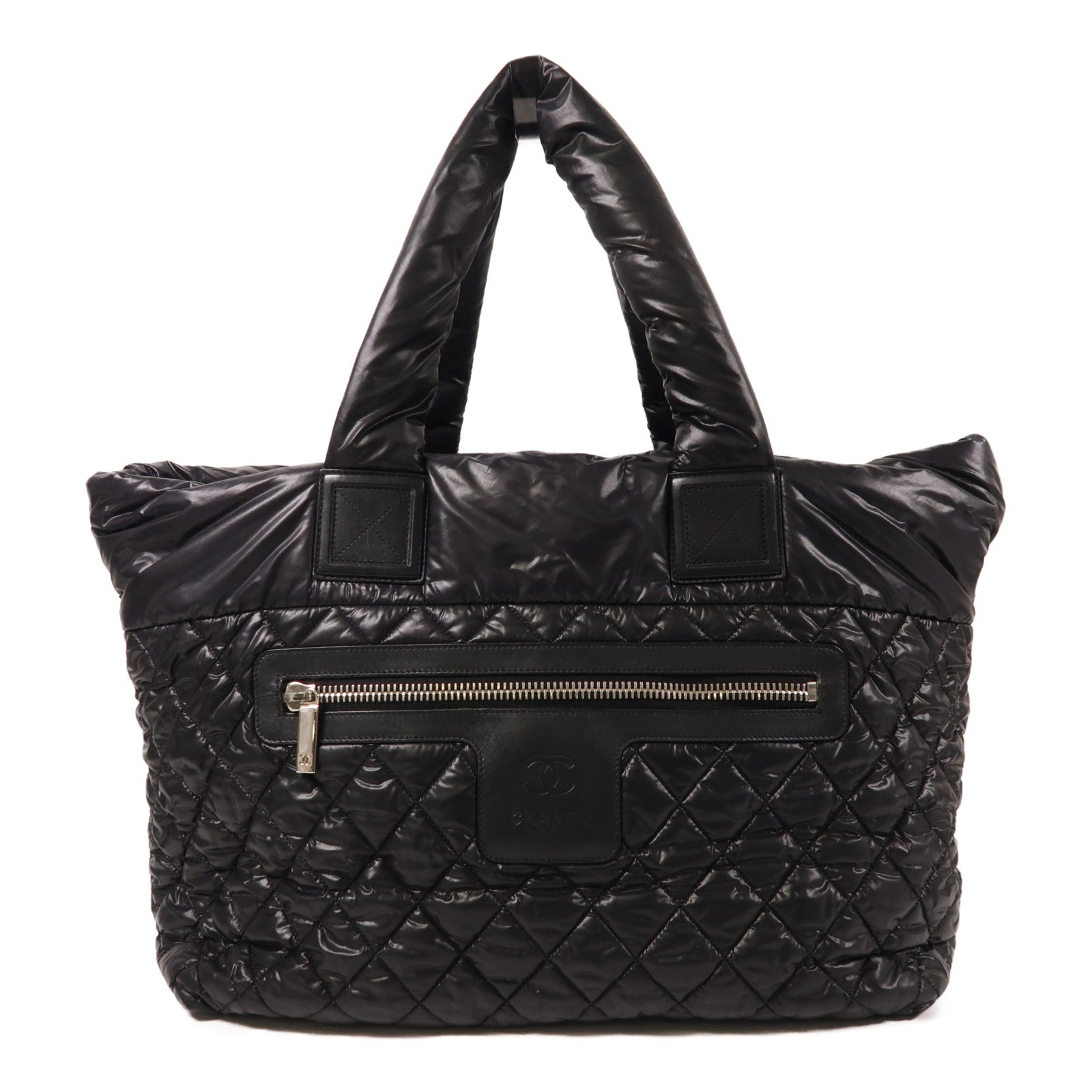 CHANEL 尼龍Coco Cocoon銀扣肩背袋