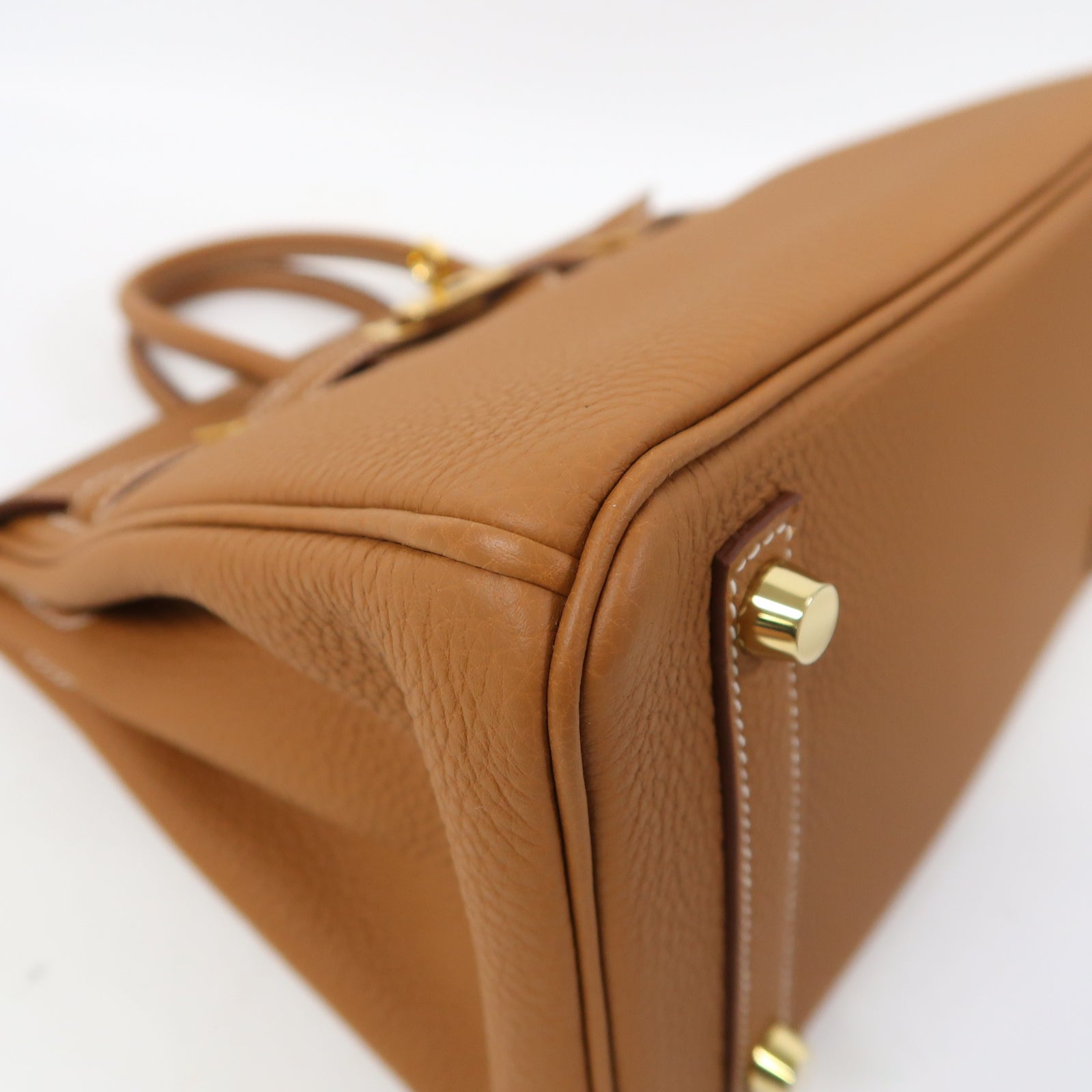HERMES Togo皮革Birkin 25金扣手挽袋經典駝色
