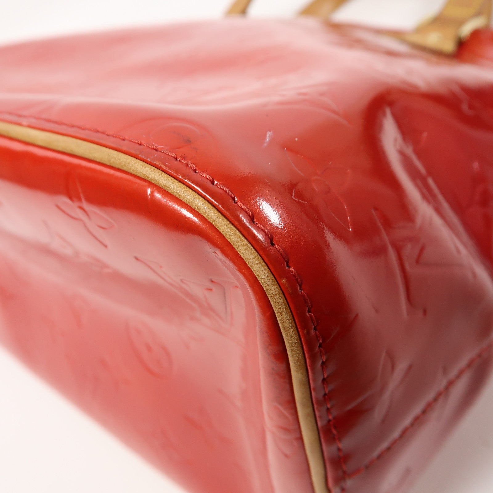 LOUIS VUITTON 【激減優惠】Monogram Vernis Houston金扣手挽袋紅色