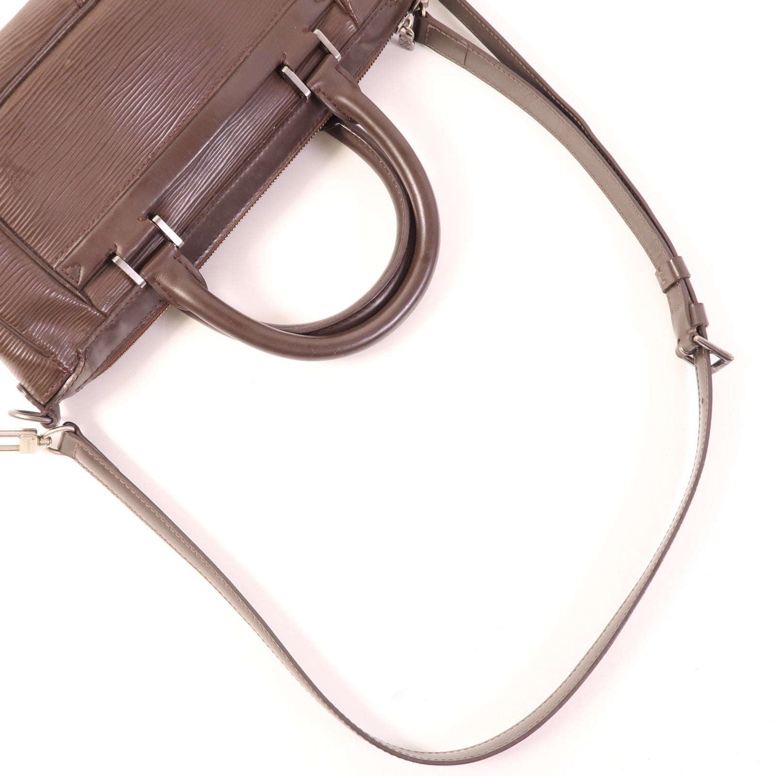 LOUIS VUITTON Epi Dhanura PM銀扣手挽肩背兩用袋