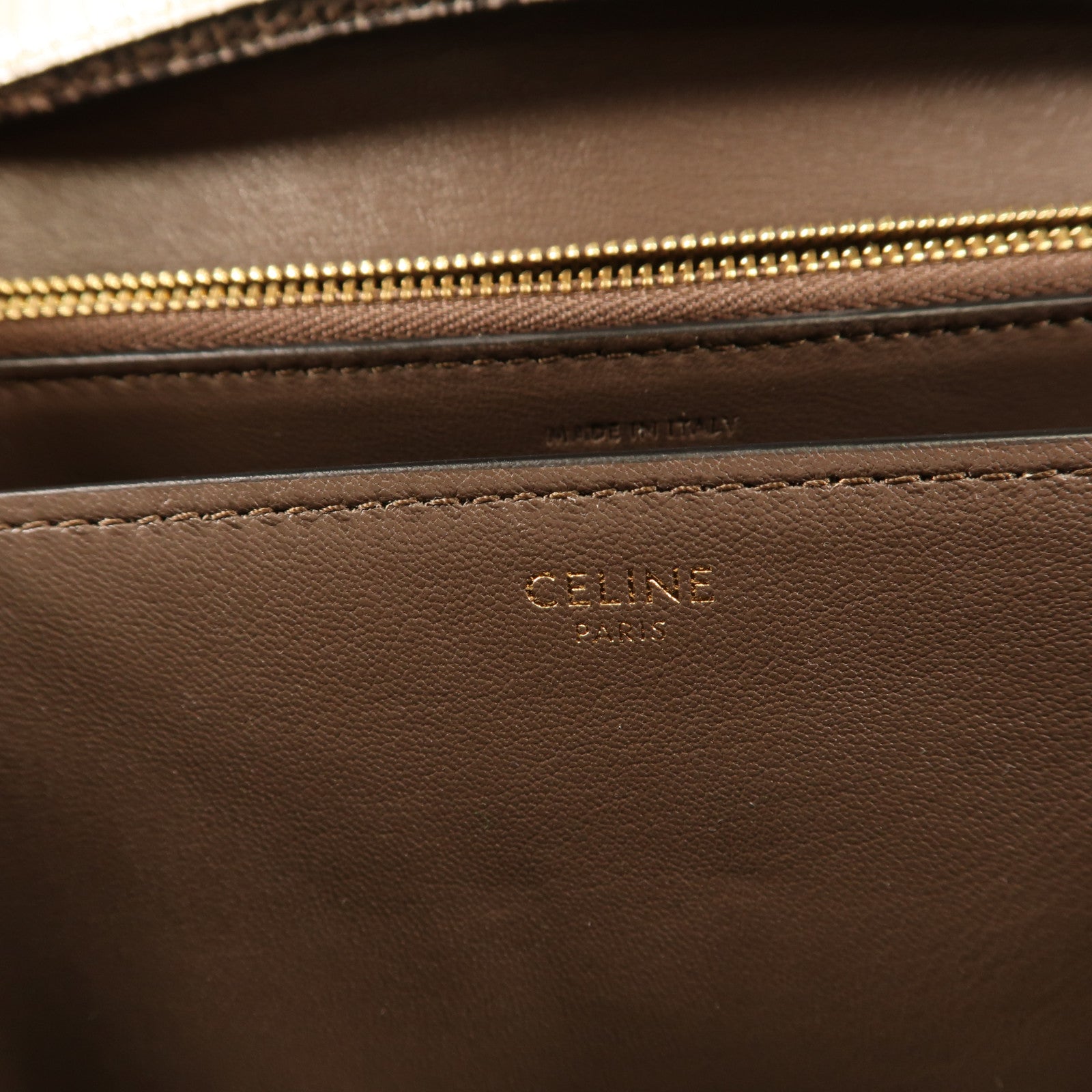 CELINE 蜥蝪皮革Classic Box金扣肩背袋