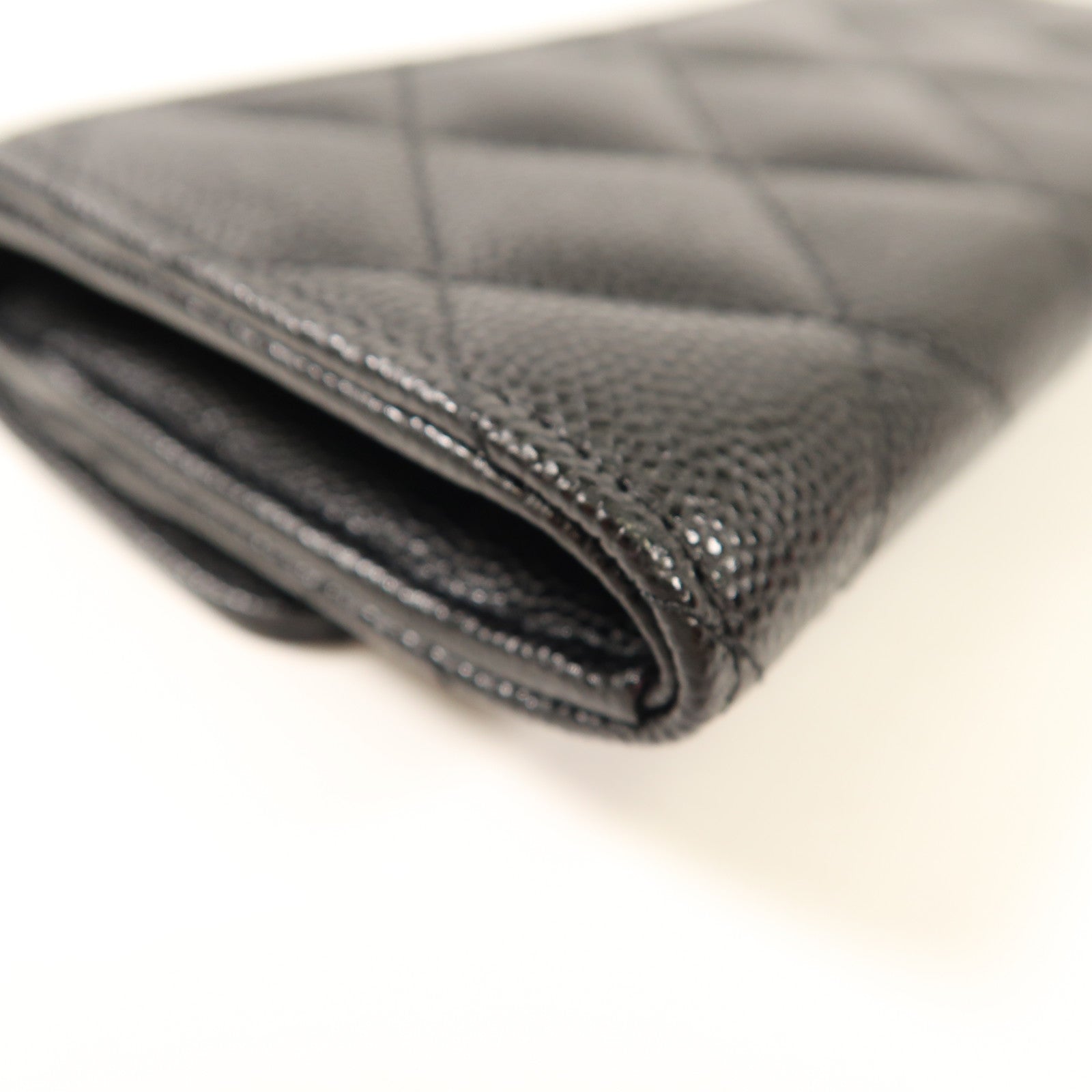 CHANEL 牛皮皮革Long Wallet金扣長錢包