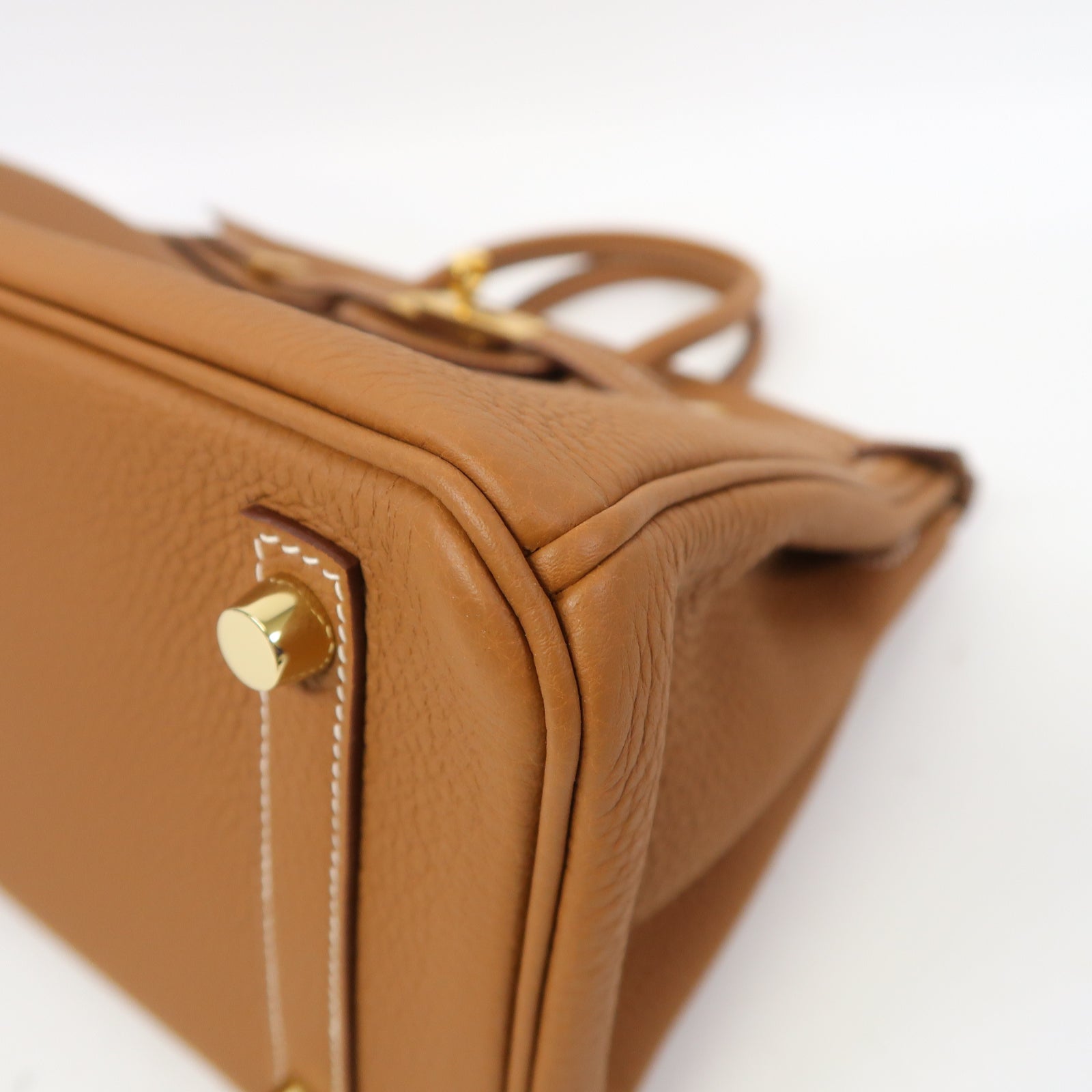 HERMES Togo皮革Birkin 25金扣手挽袋經典駝色