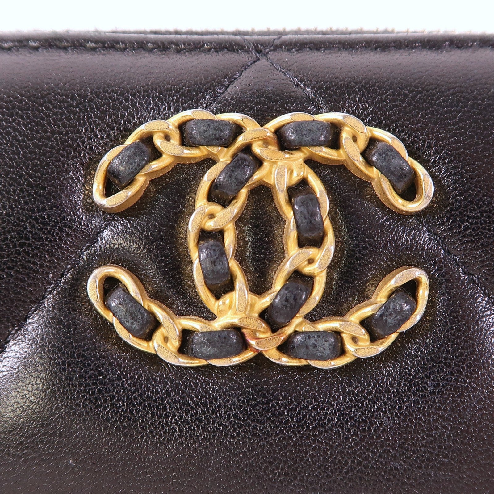 CHANEL 羊皮皮革Coin Case金扣零錢包