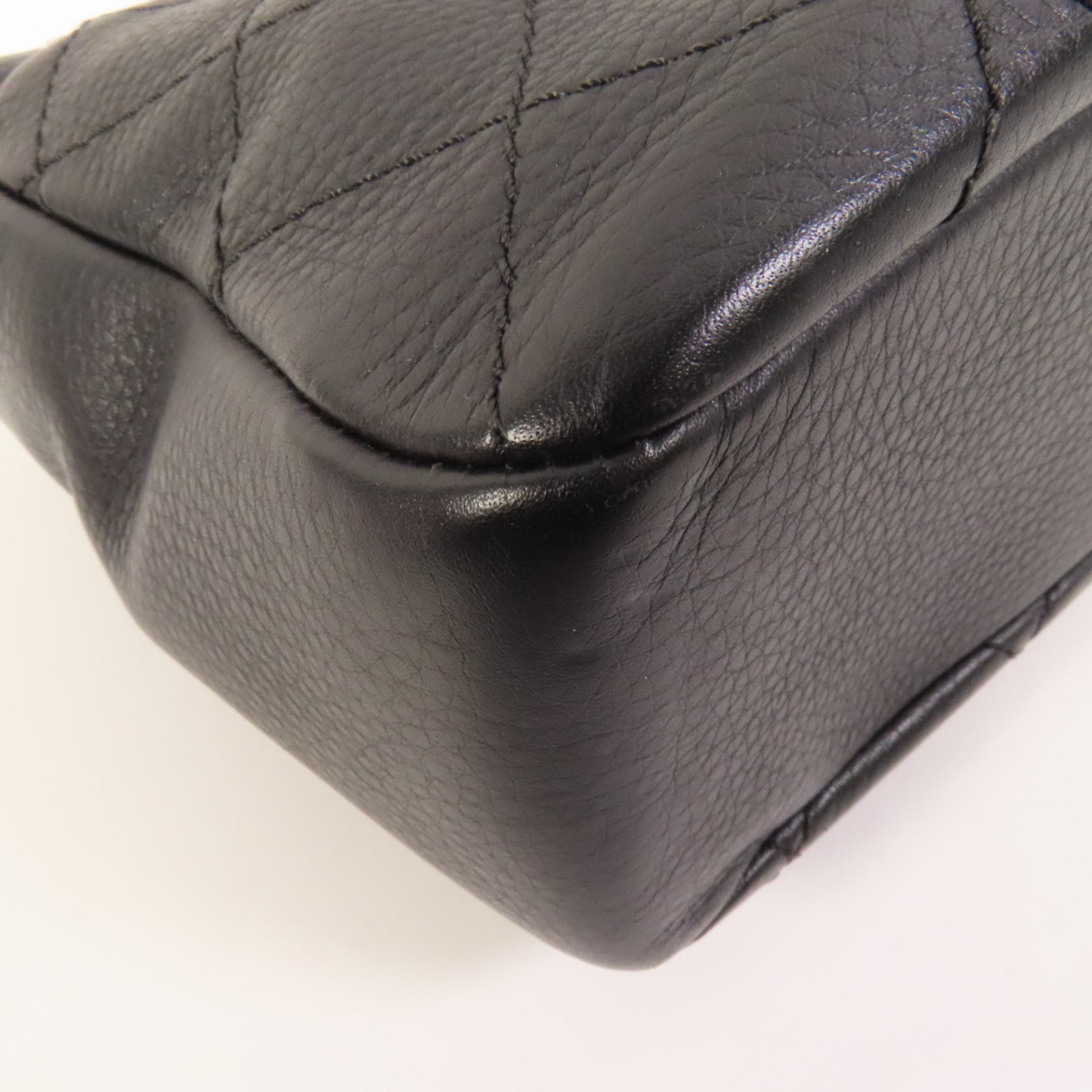 CHANEL 牛皮皮革2 Way Shoulder銀扣手挽肩背兩用袋