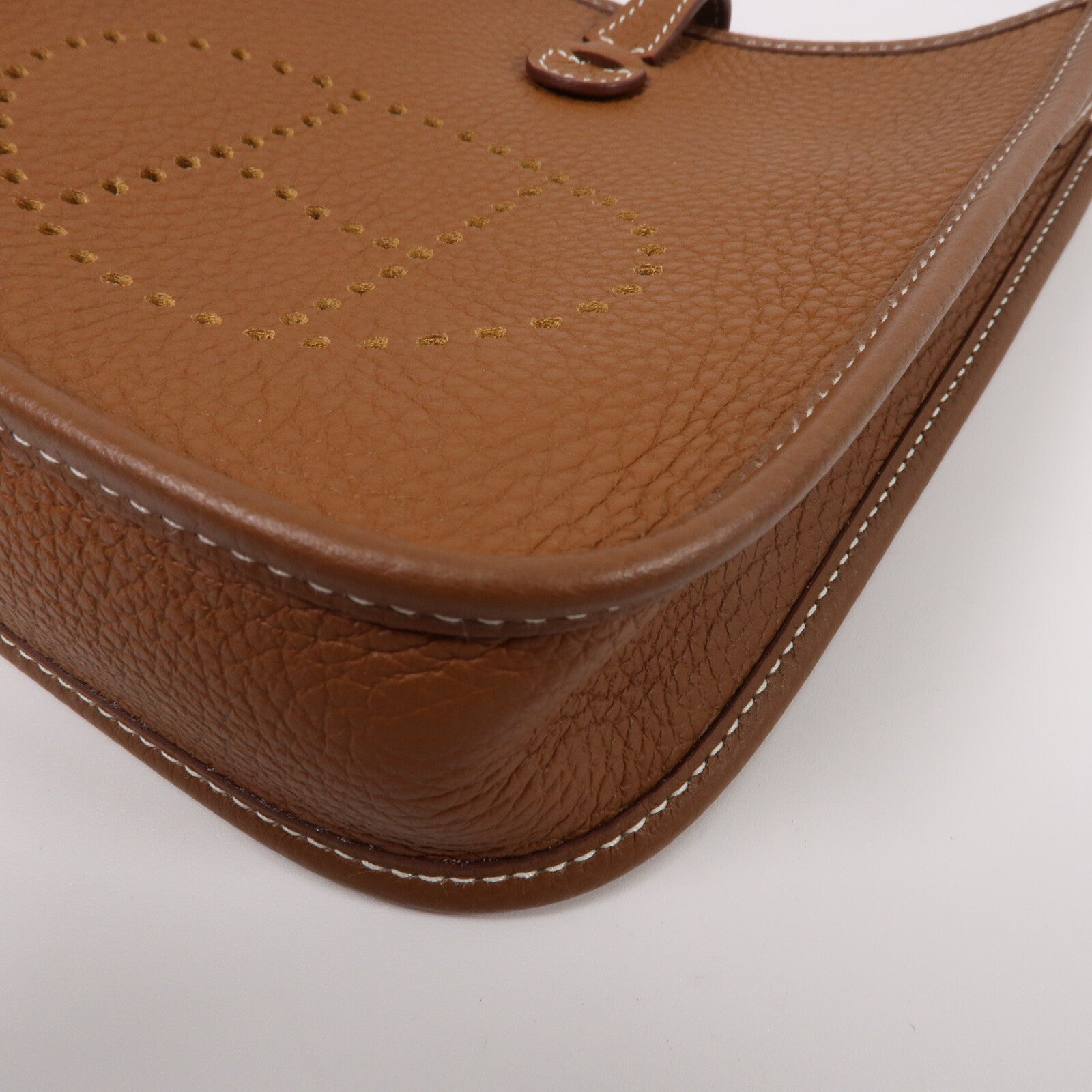 HERMES Clemence皮革Evelyne TPM肩背袋Gold