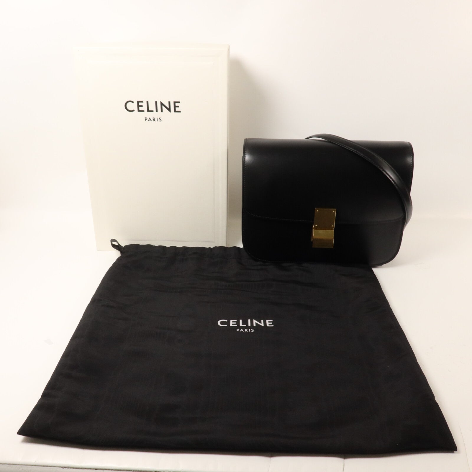 CELINE 牛皮皮革Classic Box肩背袋