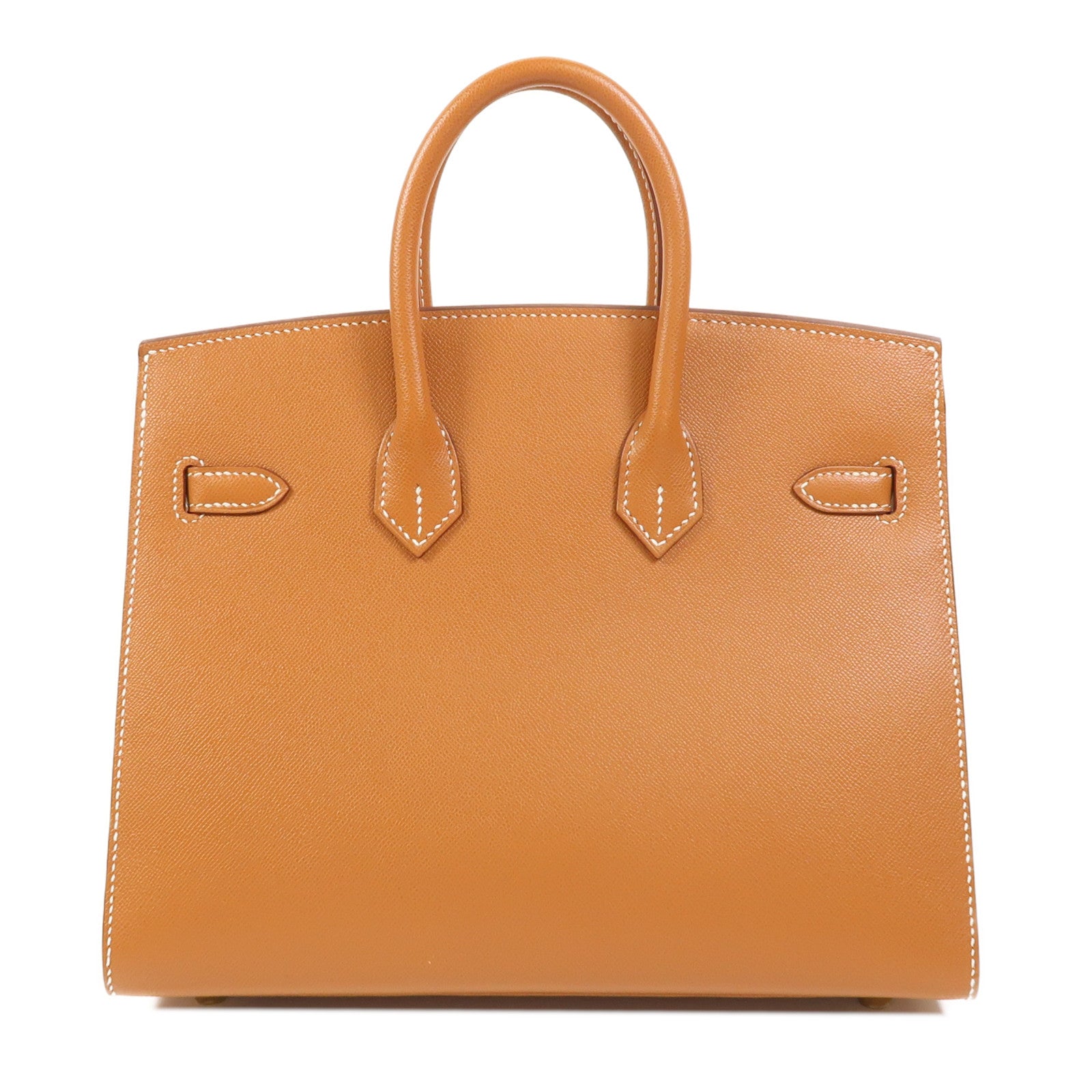 HERMES Madame皮革Birkin 25金扣手挽袋Gold