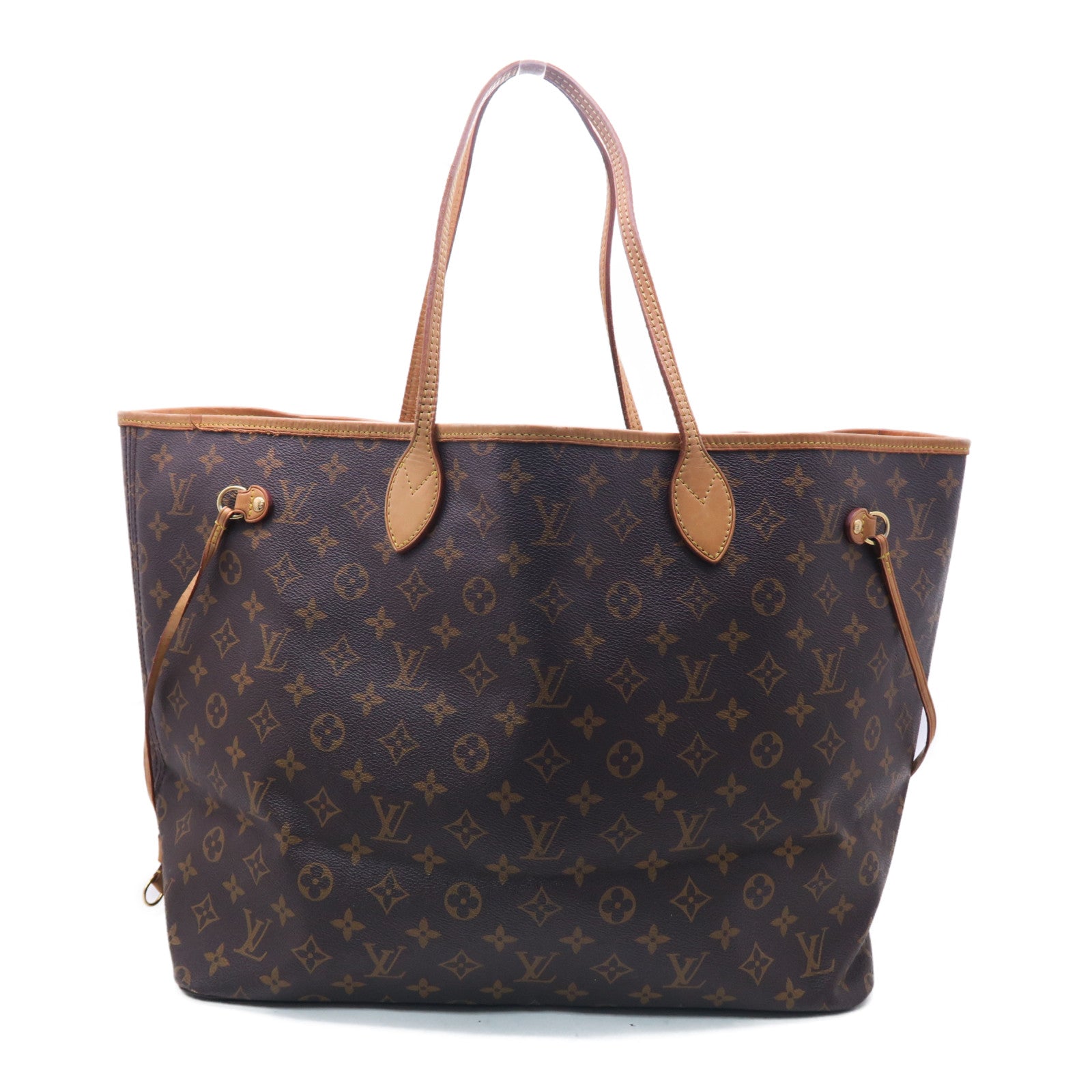 LOUIS VUITTON 【激減優惠】Monogram Neverfull GM金扣手挽袋啡色