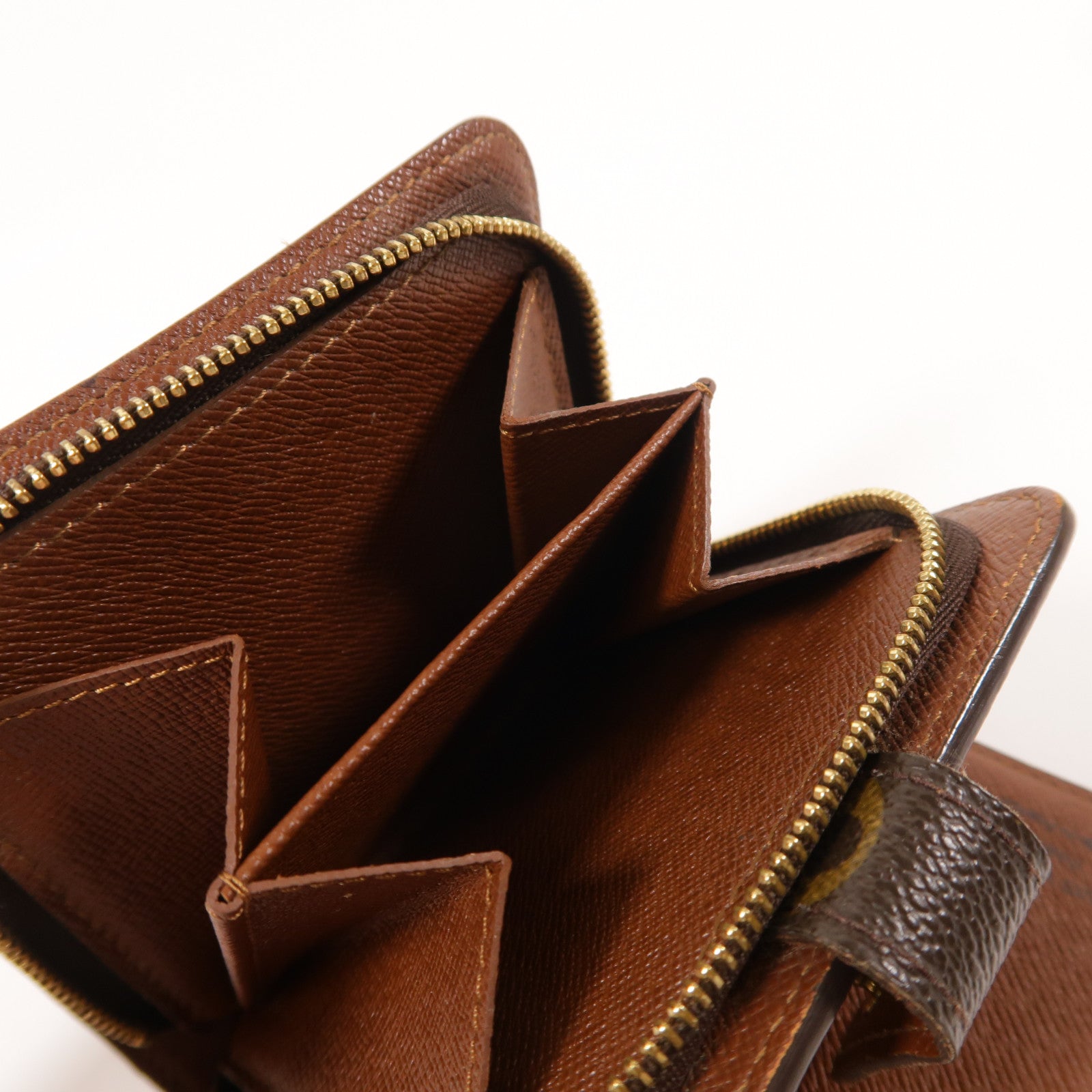 LOUIS VUITTON Monogram Compact Zip金扣錢包
