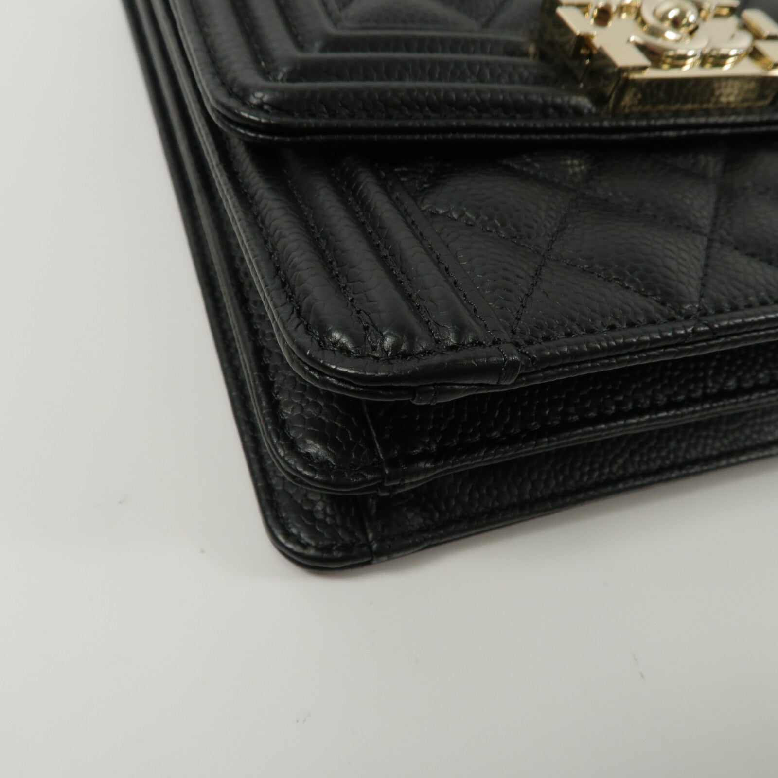 CHANEL 牛皮皮革North Souuth Boy鏈帶肩背袋