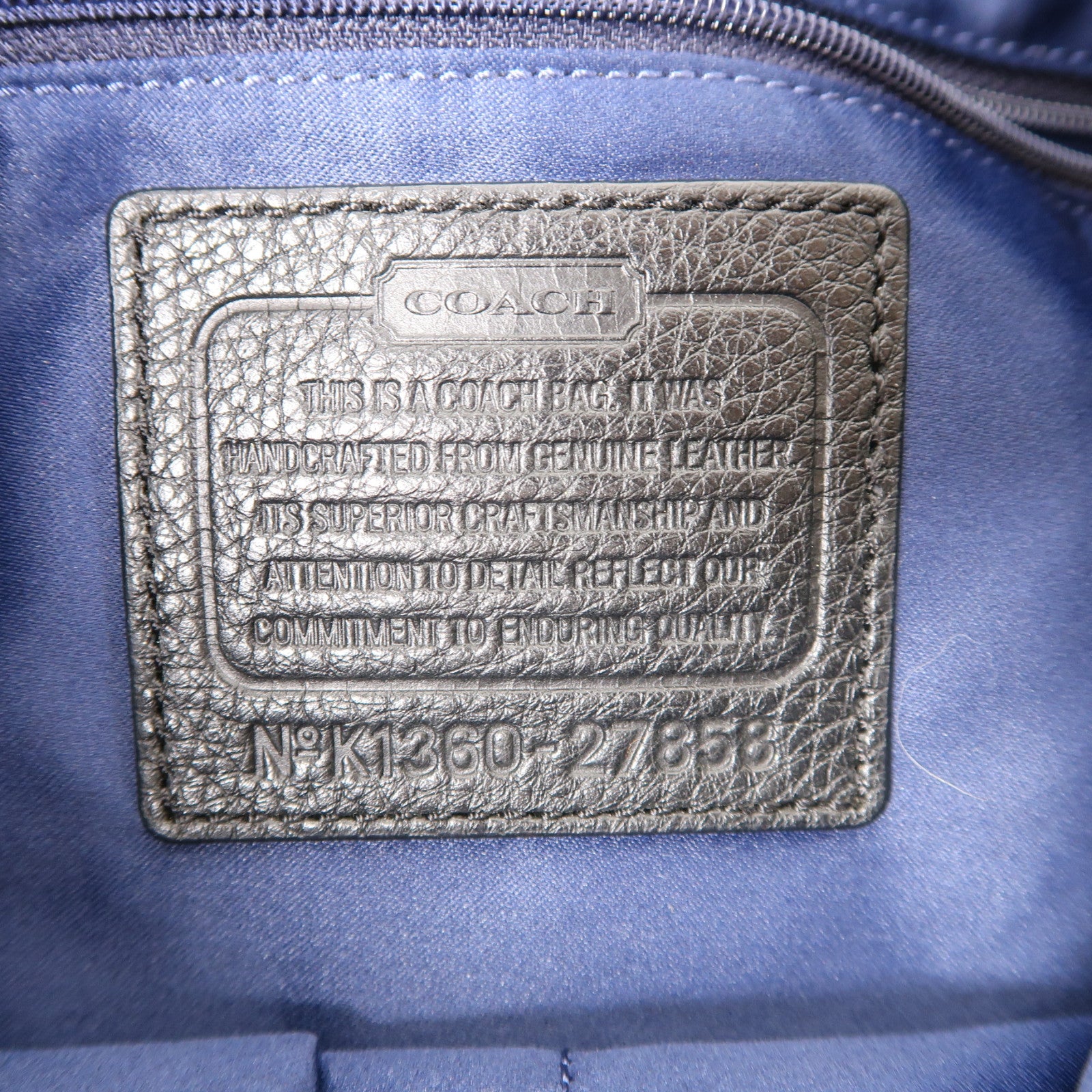 COACH 牛皮皮革Shoulder Bag金扣手挽肩背兩用袋黑色