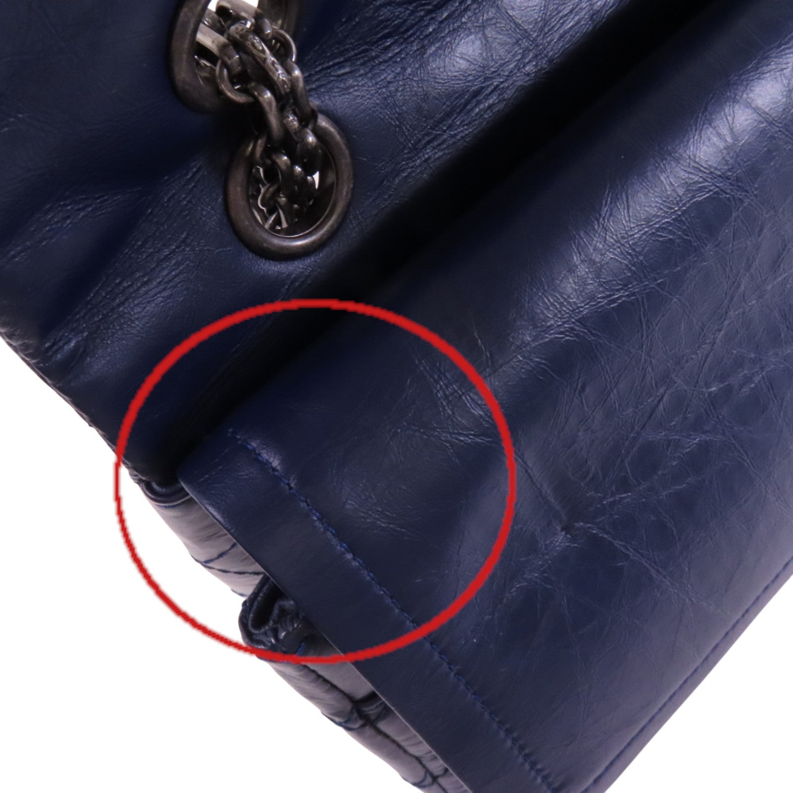 CHANEL 牛皮皮革2.55銀扣鏈帶肩背袋