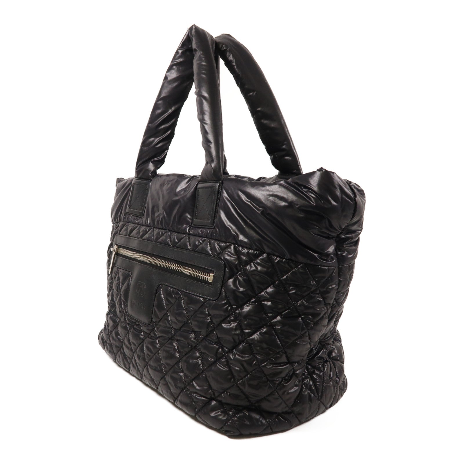 CHANEL 尼龍Coco Cocoon銀扣肩背袋