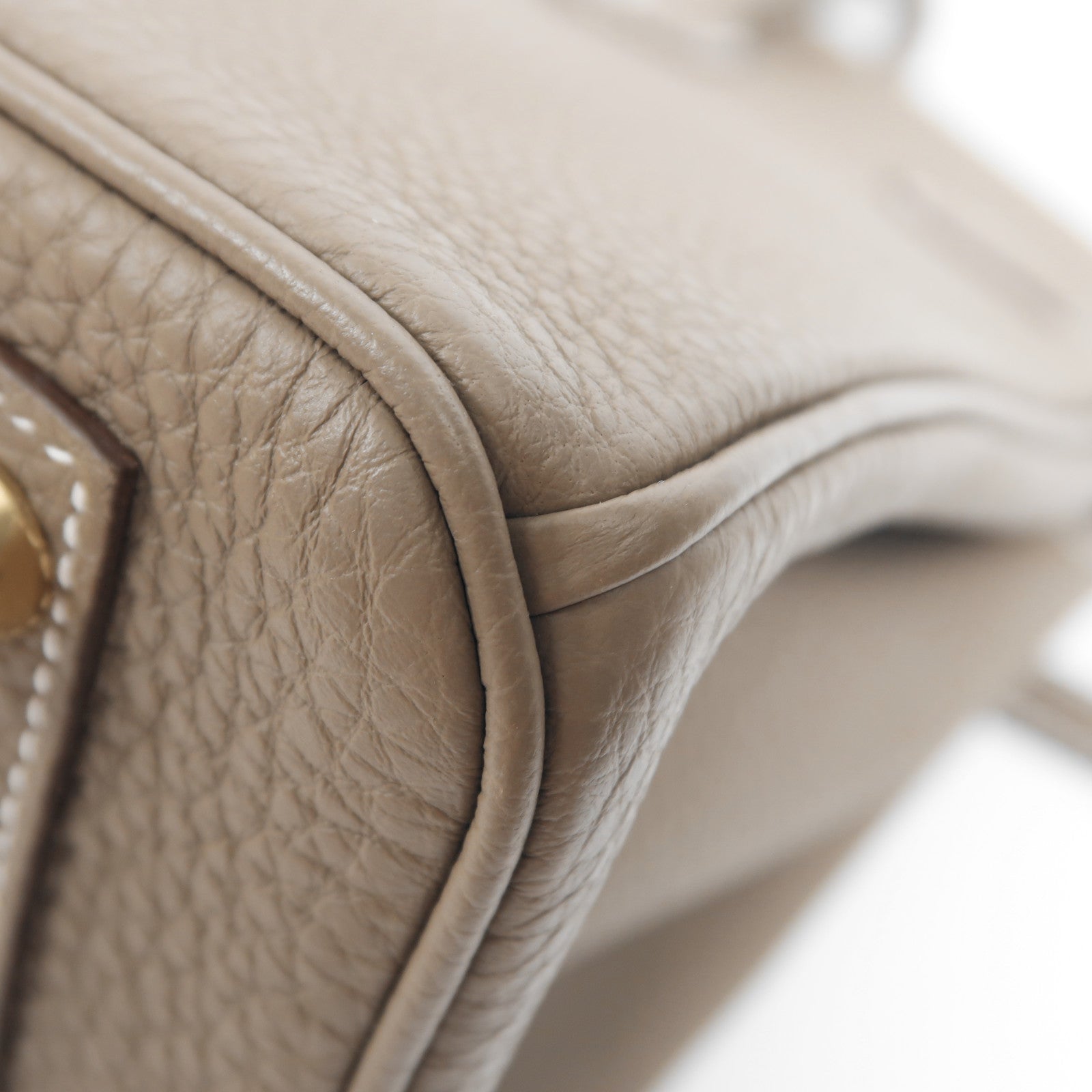 HERMES Togo皮革Birkin 25金扣手挽袋Etoupe