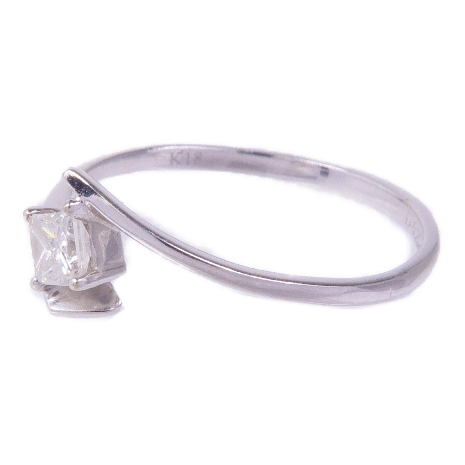 JEWELRY 【激減優惠】18K白金Diamond Ring鑽石戒指US#8